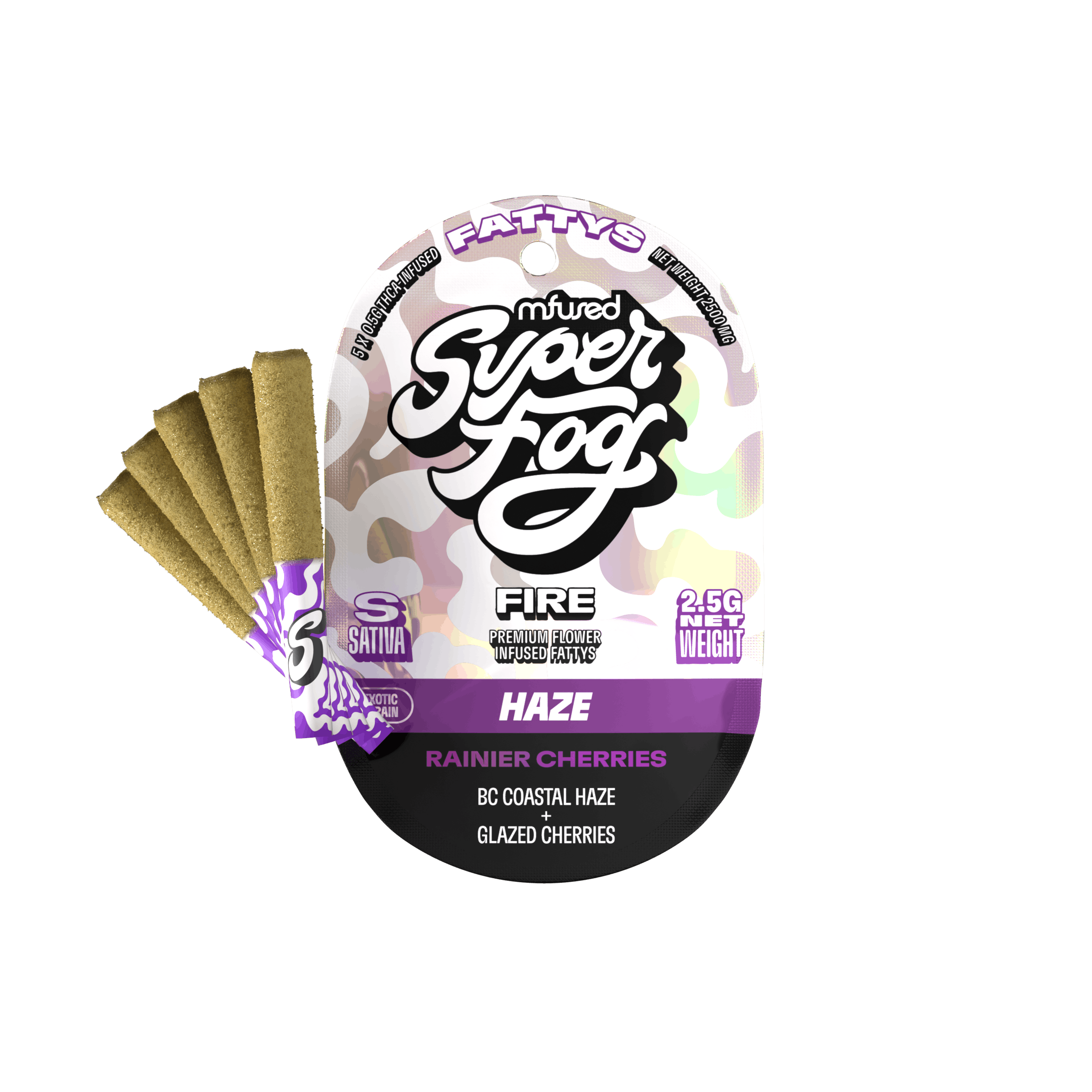 Super Fog by MFused - FIRE Infused Fattys 5pk - Rainier Cherries - 1