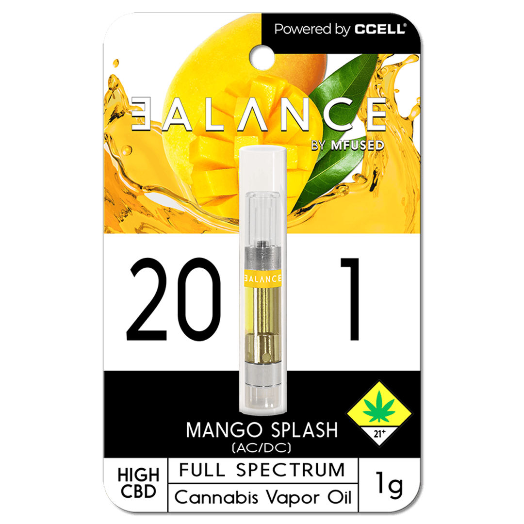 Super Fog by MFused - BALANCE - Mango Splash 20:1 CBD Cartridge - 1