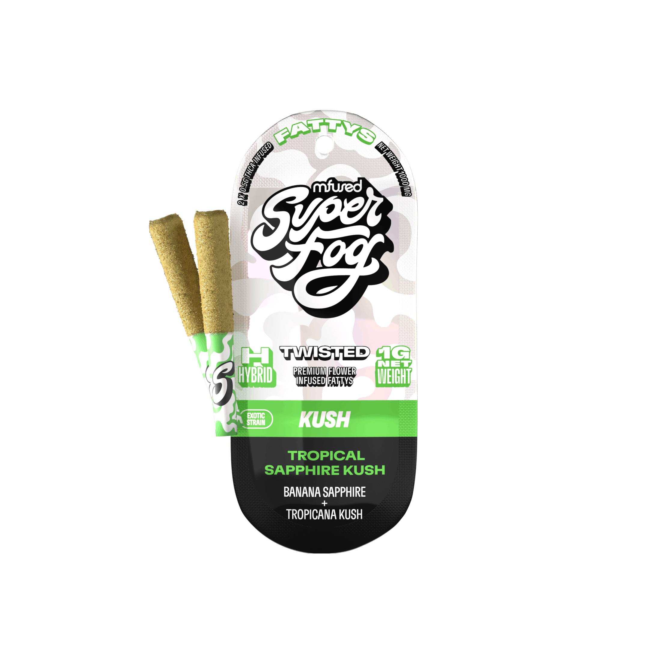 Super Fog by MFused - FIRE Infused Fattys 2pk - Tropical Sapphire Kush - 1