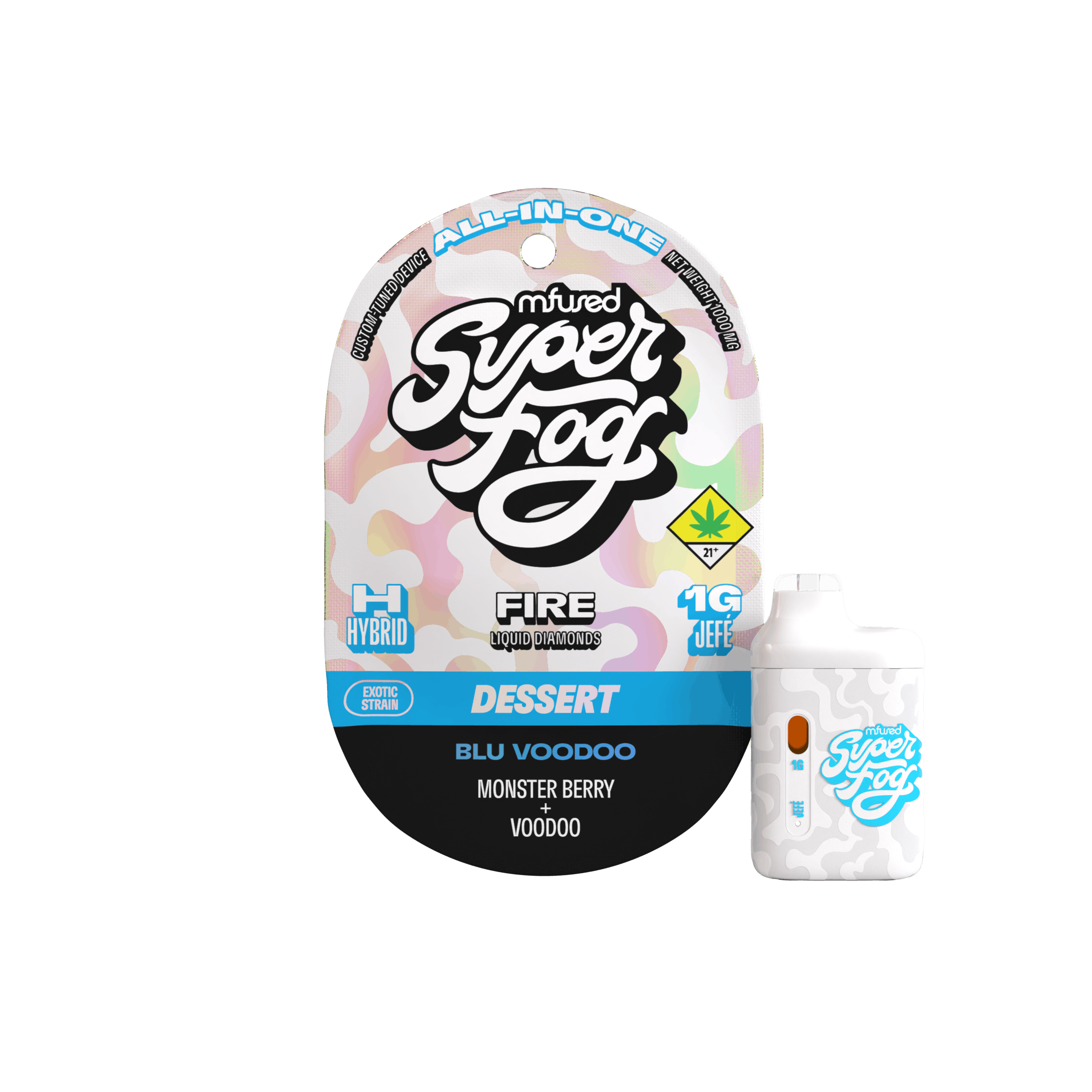 Super Fog by MFused - FIRE Liquid Diamonds 1g Jefé - Blu Voodoo - 1