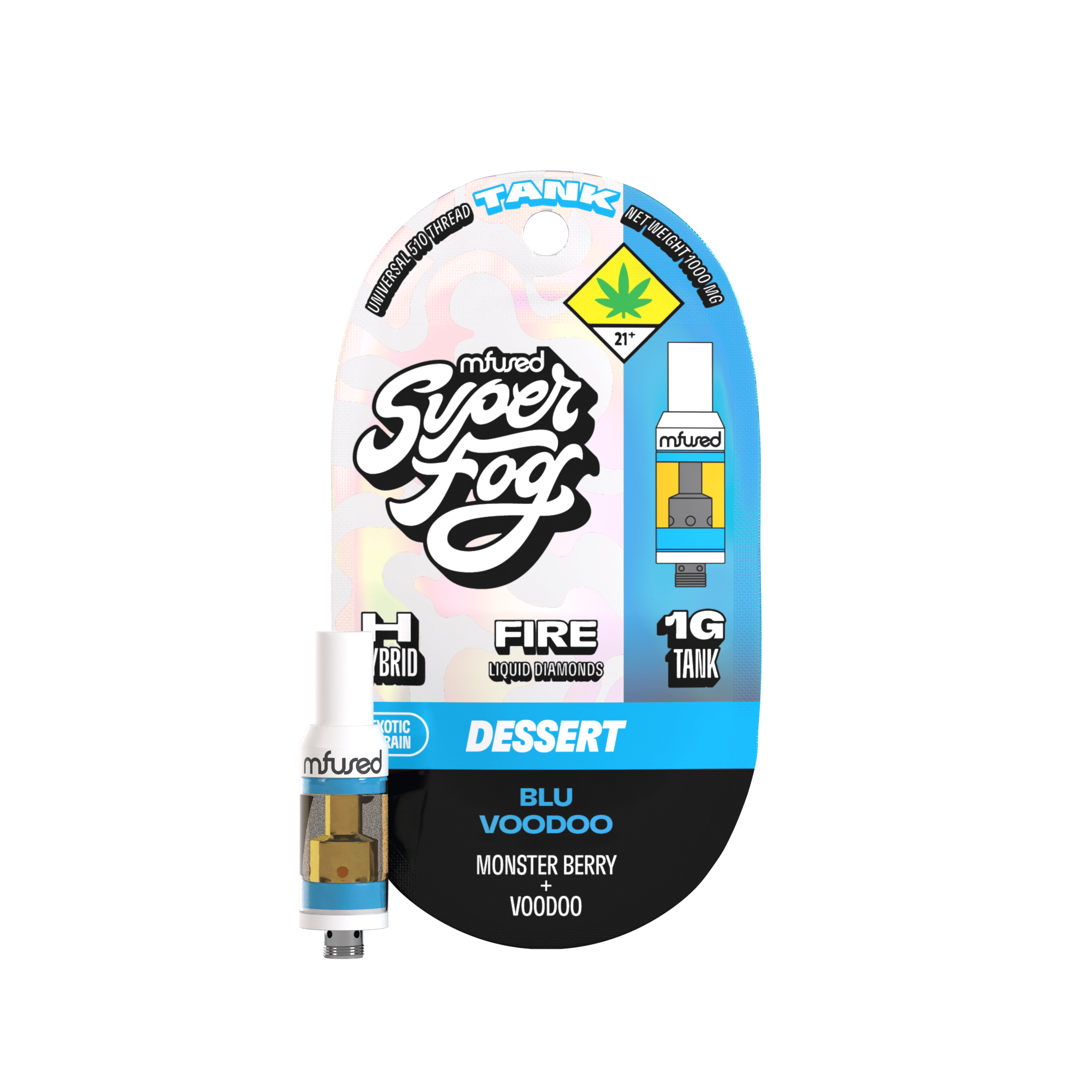 Super Fog by MFused - FIRE Liquid Diamonds 1g Tank - Blue Voodoo - 1