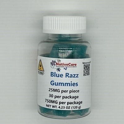 NativeCare Brand - Blue Razz Gummies | 750mg | 30ct | 25mg/ea - 1