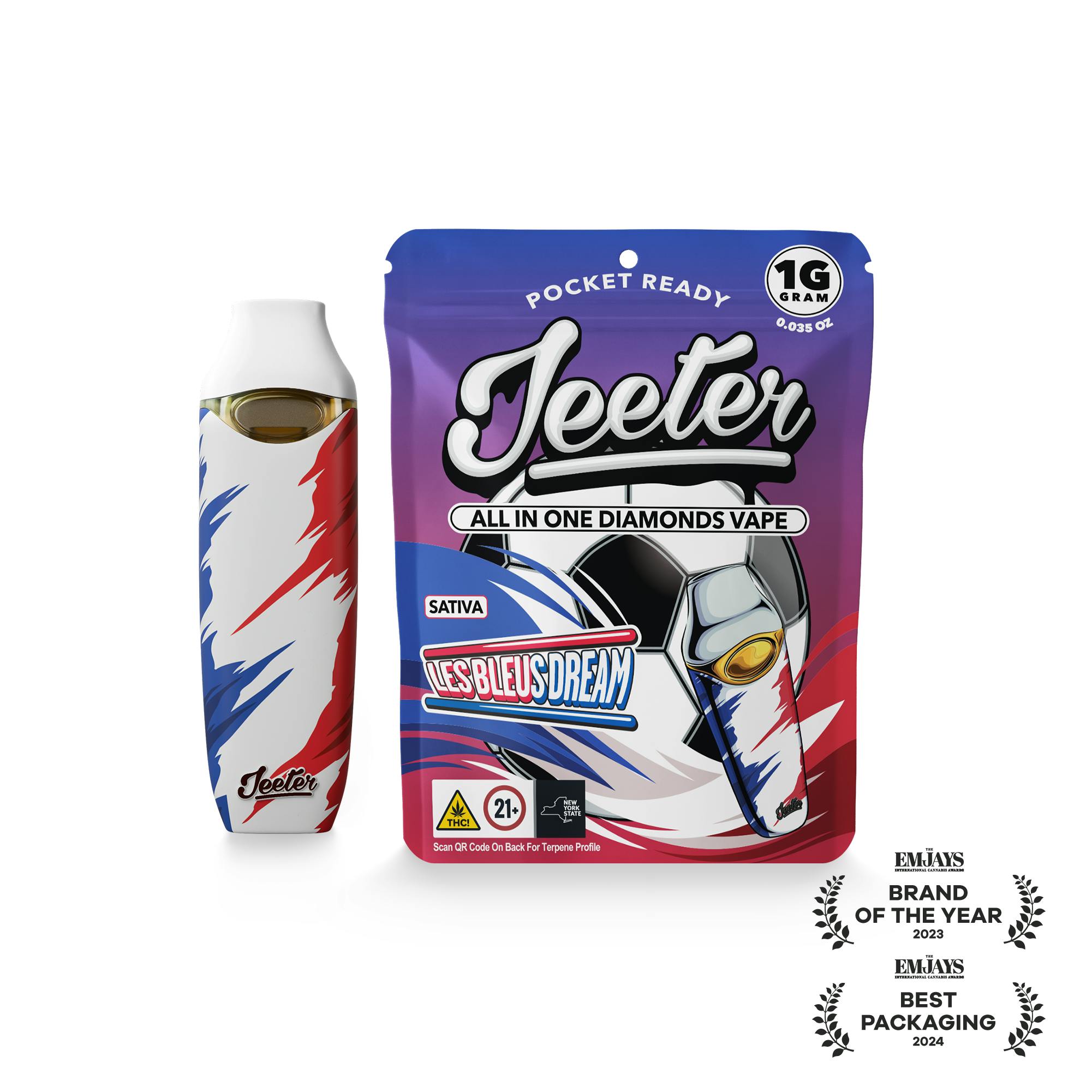 Jeeter - Jeeter WC 26 | All-In-One Diamonds Vape | Les Bleus Dream - 1