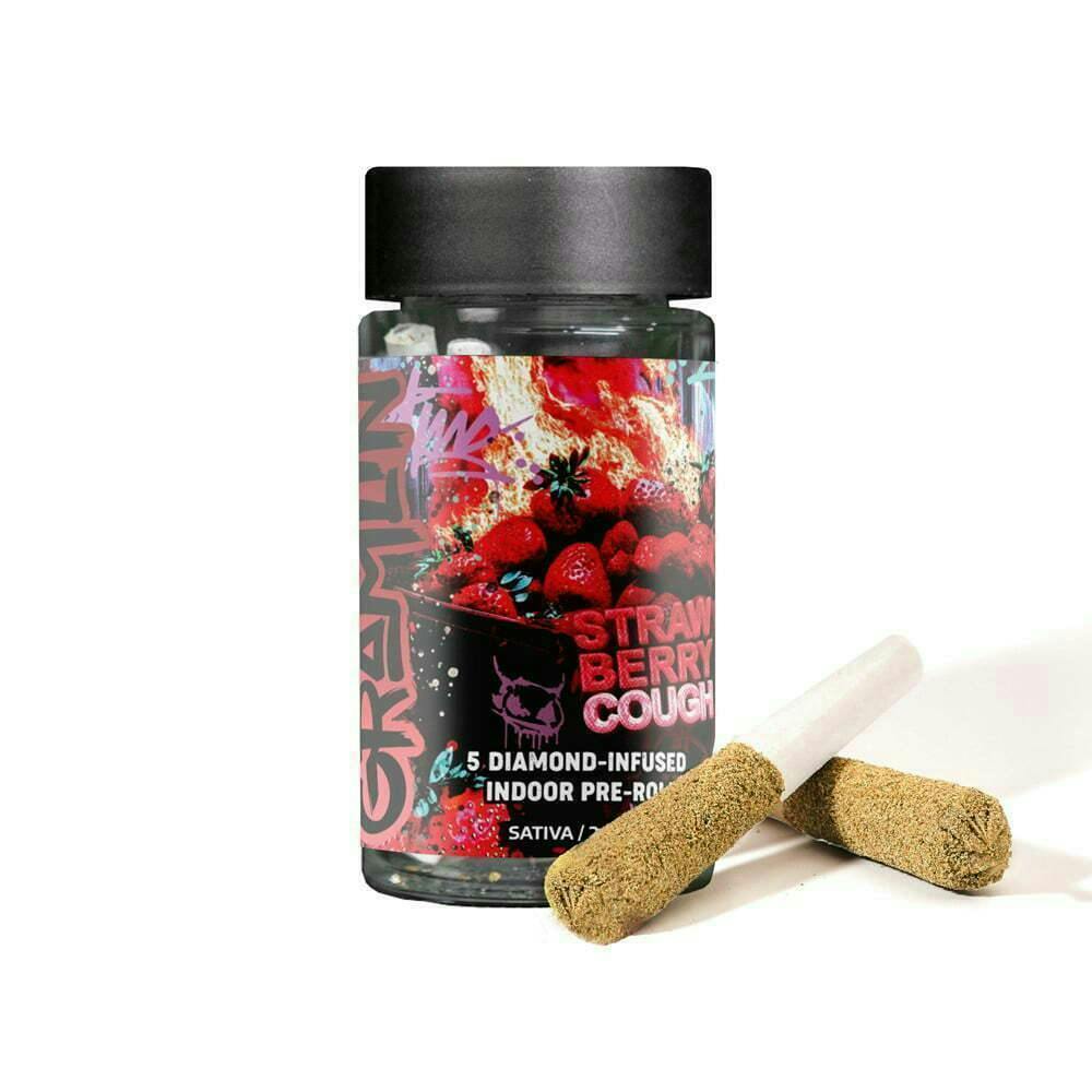 Gramlin - Strawberry Cough | Diamond Infused Minis | 0.5g each | 5pk - 1