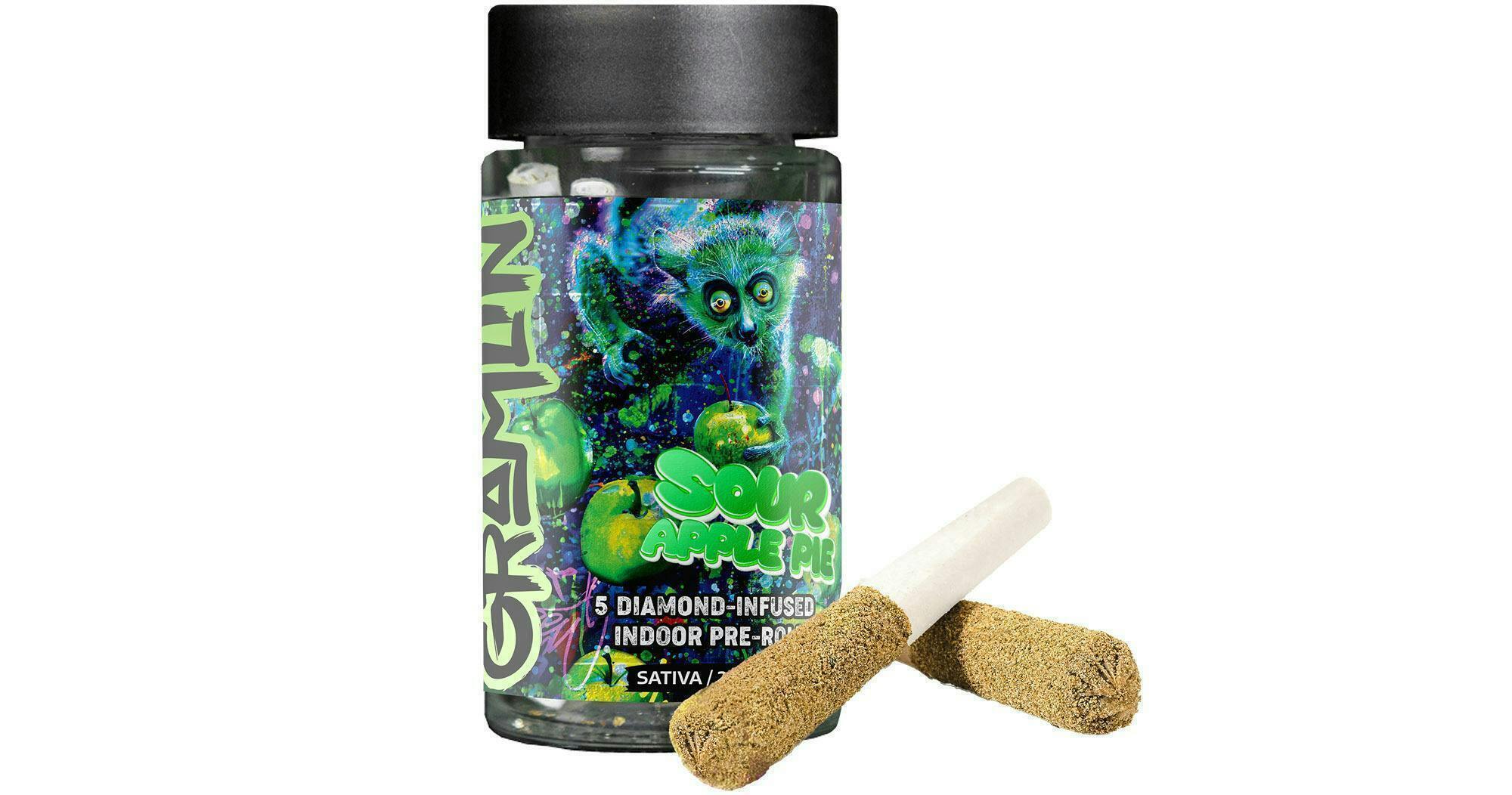 Gramlin - Sour Apple Pie | Diamond Infused Minis | 0.5g each | 5pk - 1