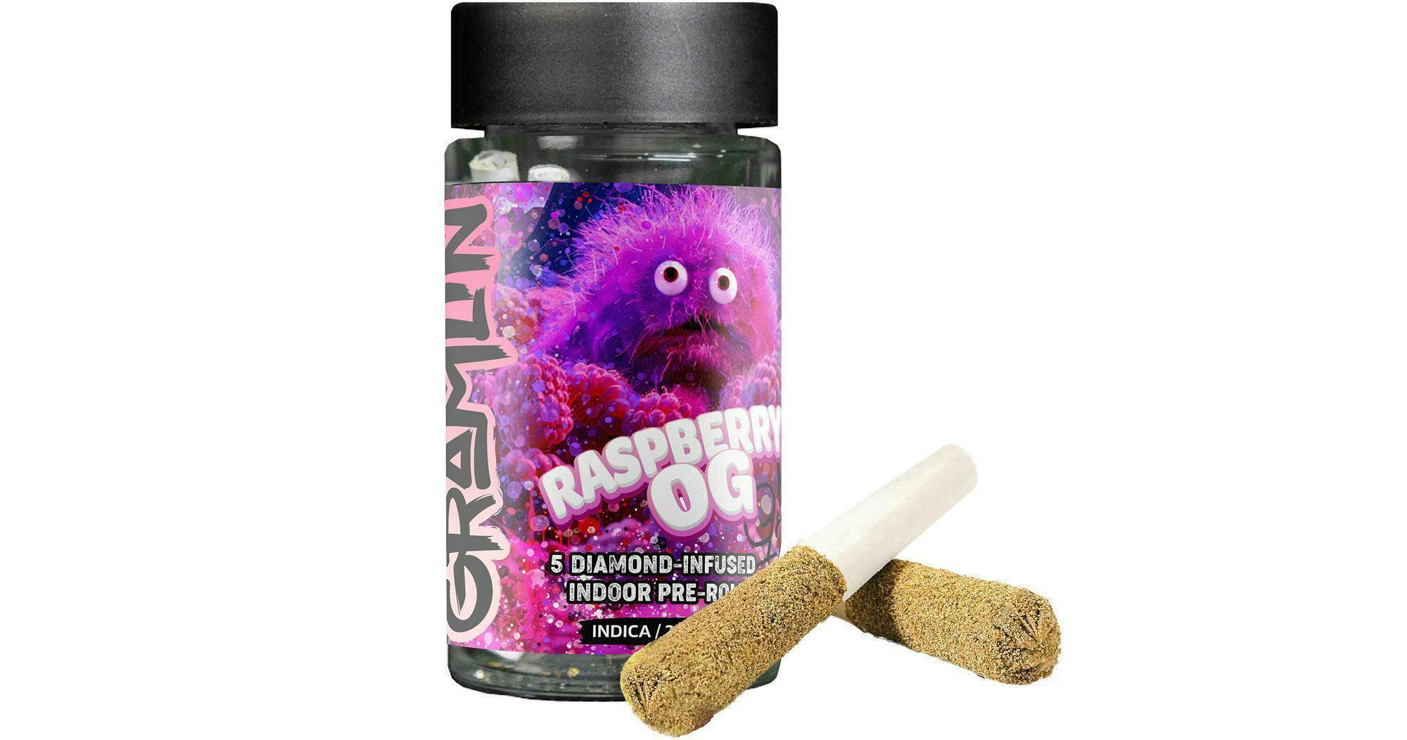 Gramlin - Raspberry OG | Diamond Infused Minis | 0.5g each | 5pk - 1