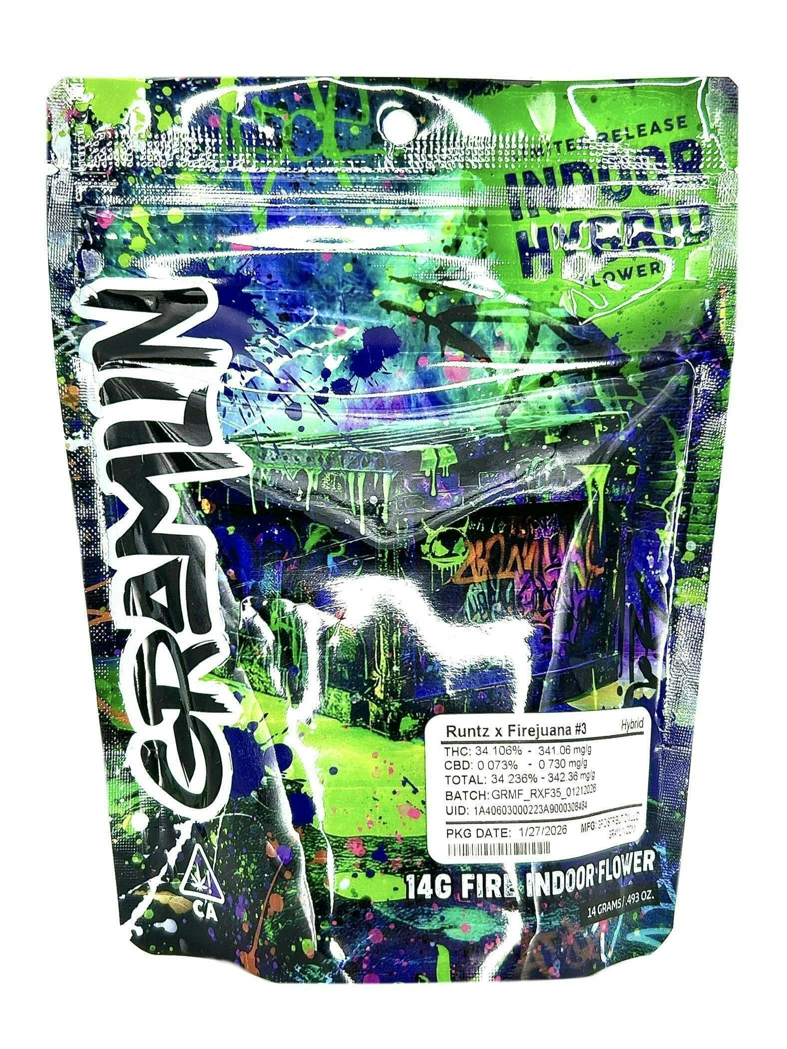 Gramlin - Runtz x Firejuana #3 | Indoor Big Buds | 14g - 1