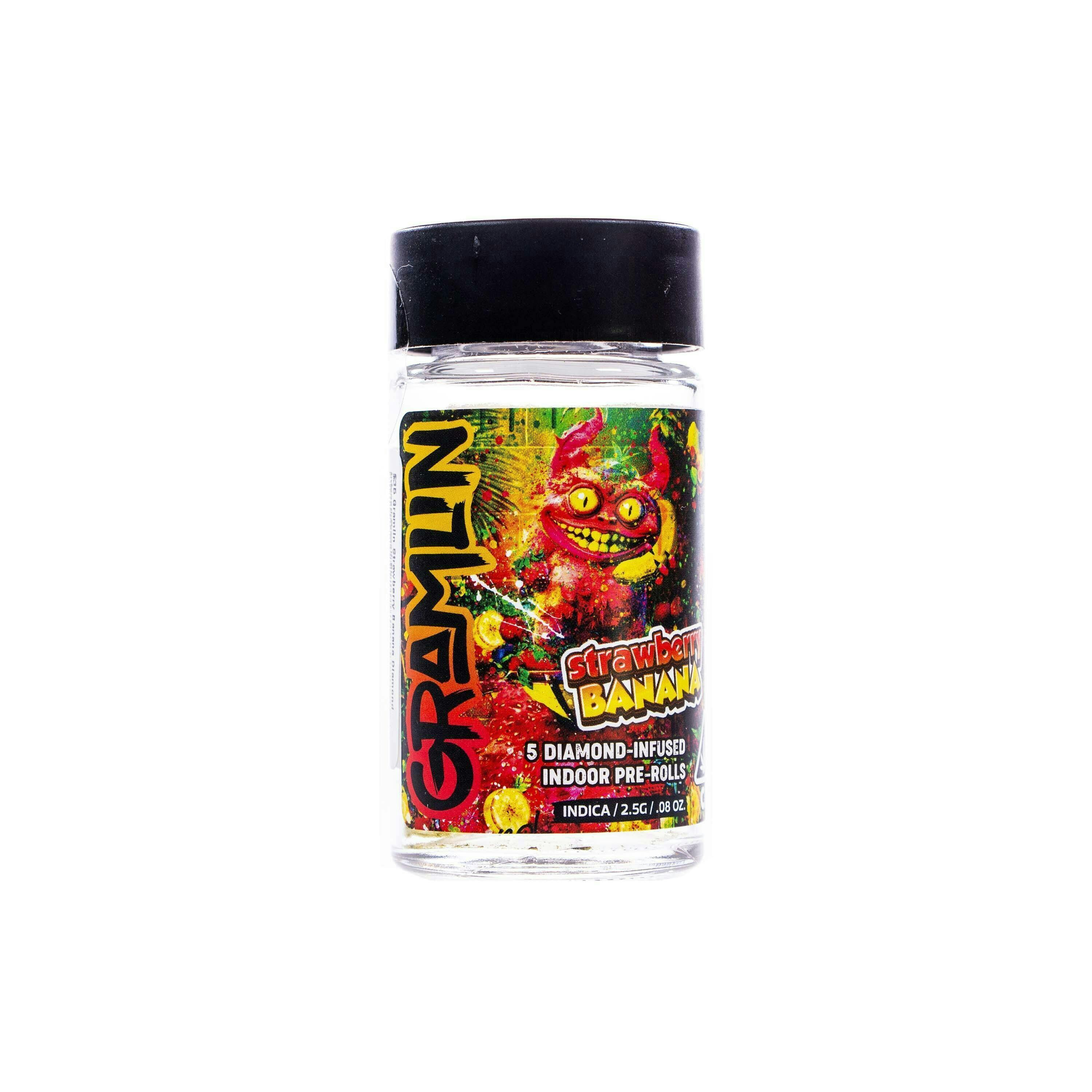 Gramlin - Strawberry Banana | Diamond Infused Minis | 0.5g each | 5pk - 1