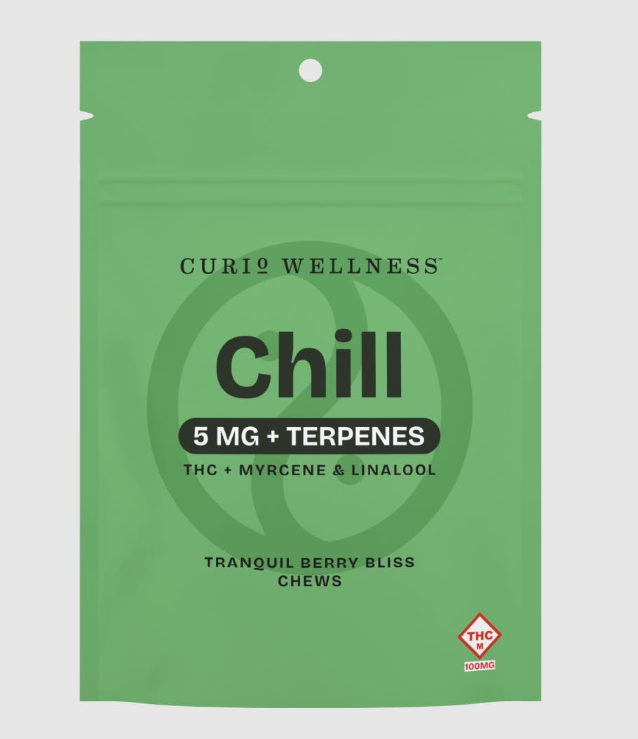 Curio Wellness - Missouri - Chill | Tranquil Berry Bliss Chews | 100mg | 10ct | 5mg/ea - 1