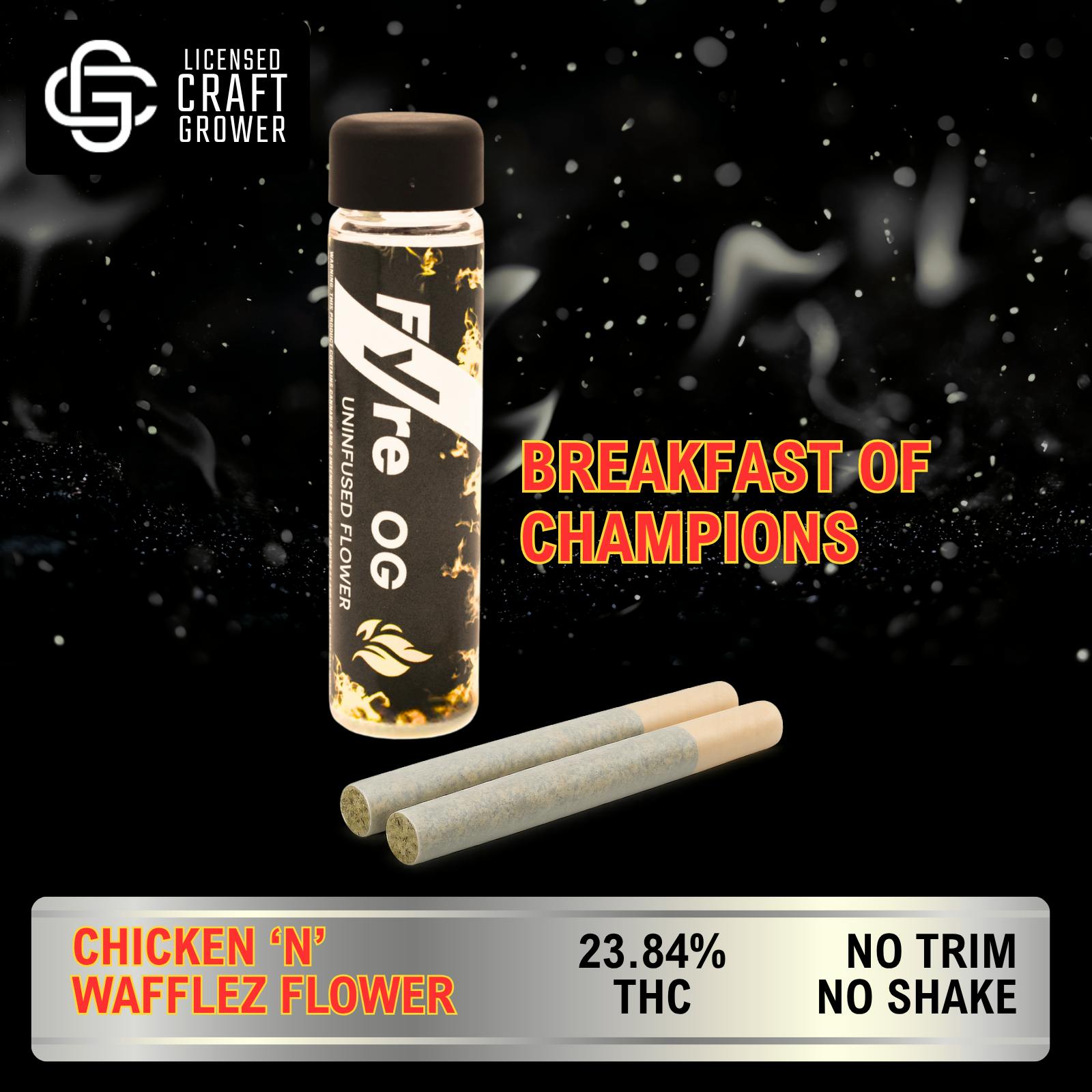 Realeaf Botanicals - Fyre OG Uninfused Chicken N Wafflez Pre-Rolls 2-Pack 1.0g - 1