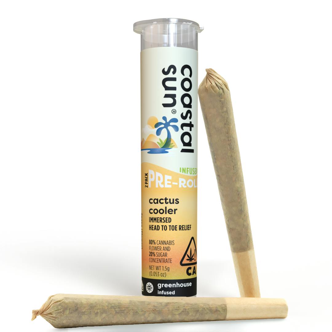 Coastal Sun - Cactus Cooler Infused Greenhouse 0.75 Pre-Roll 2pk 1.5g - 1