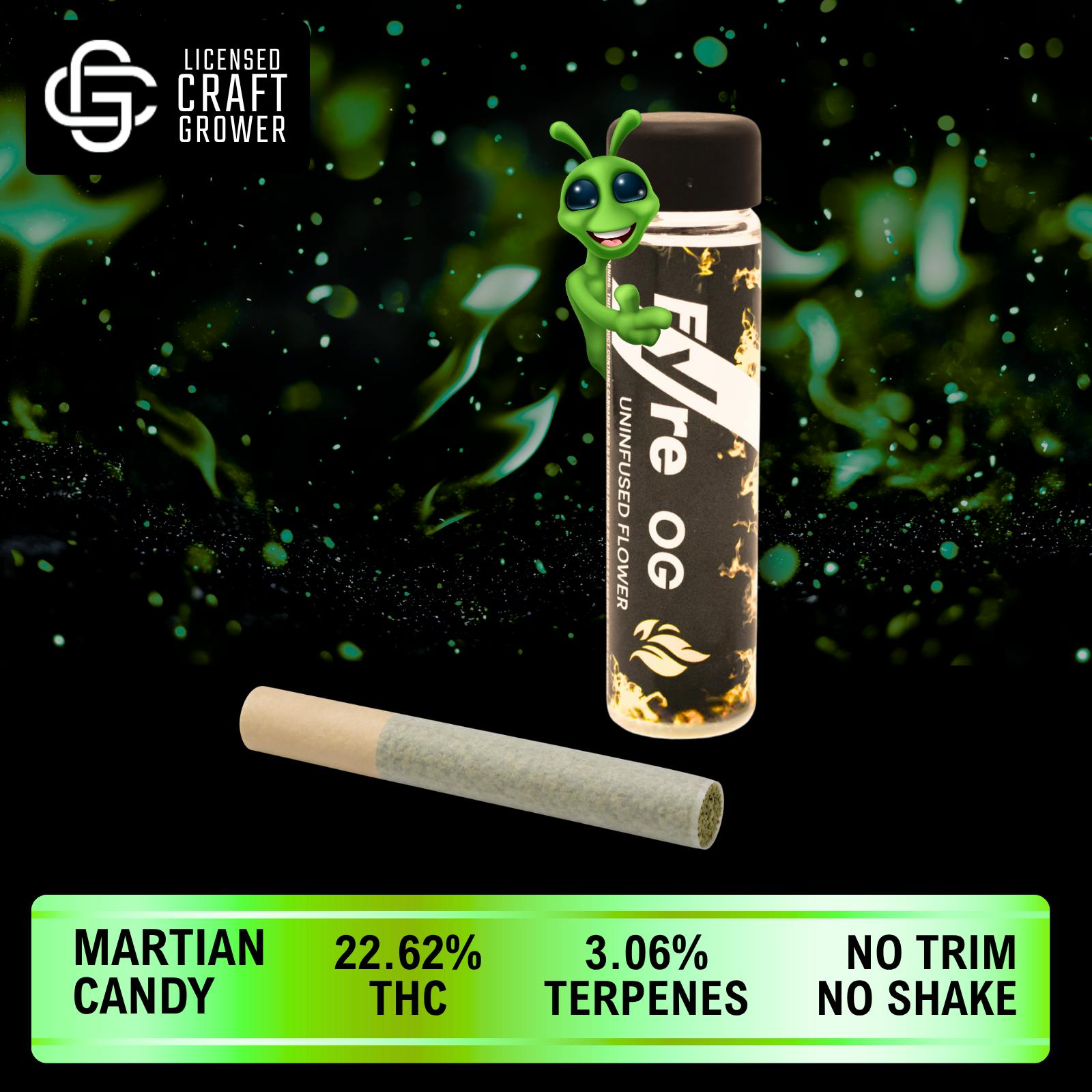 Realeaf Botanicals - Fyre OG Uninfused Martian Candy OG Pre-Roll 1.0g - 1