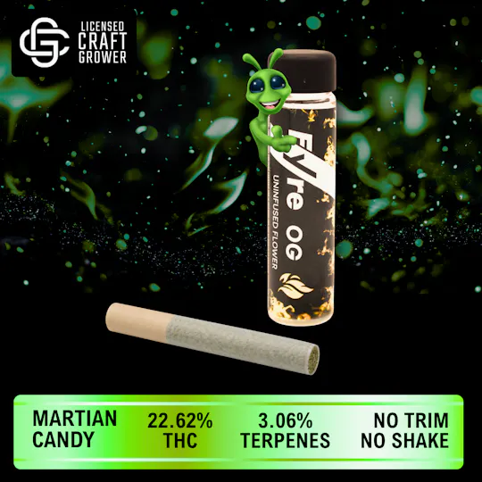 Realeaf Botanicals - Fyre OG Uninfused Martian Candy OG Pre-Roll 1.0g - 1