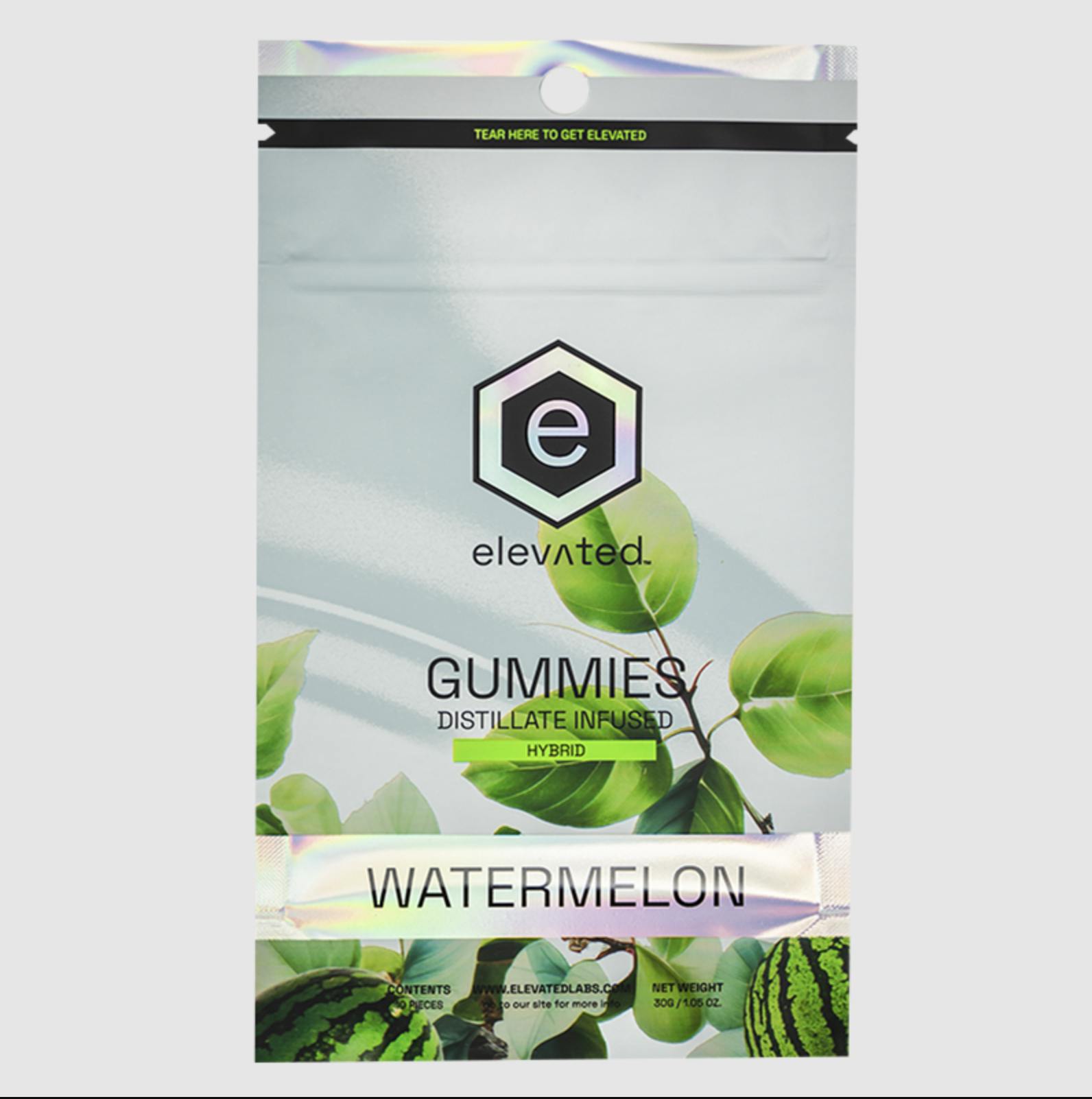 Elevated Labs - Watermelon Distillate Gummies | 100mg | 10ct | 10mg/ea - 1