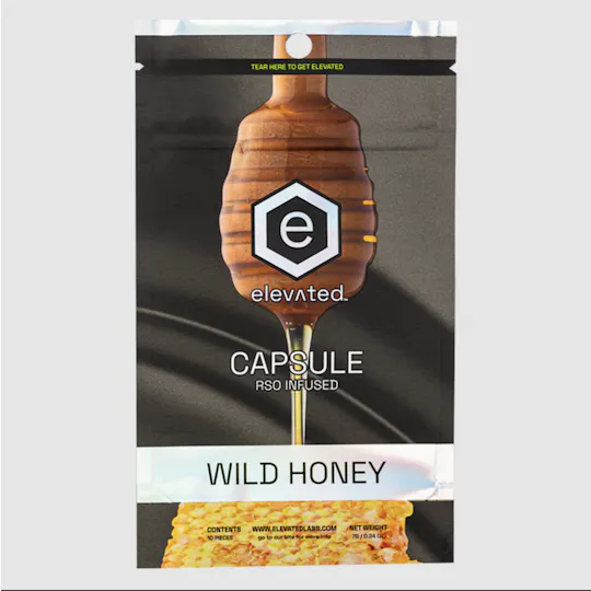 Elevated Labs - Wild Honey Caps | Indica | RSO Capsules | 500mg | 10ct | 50mg/ea - 1