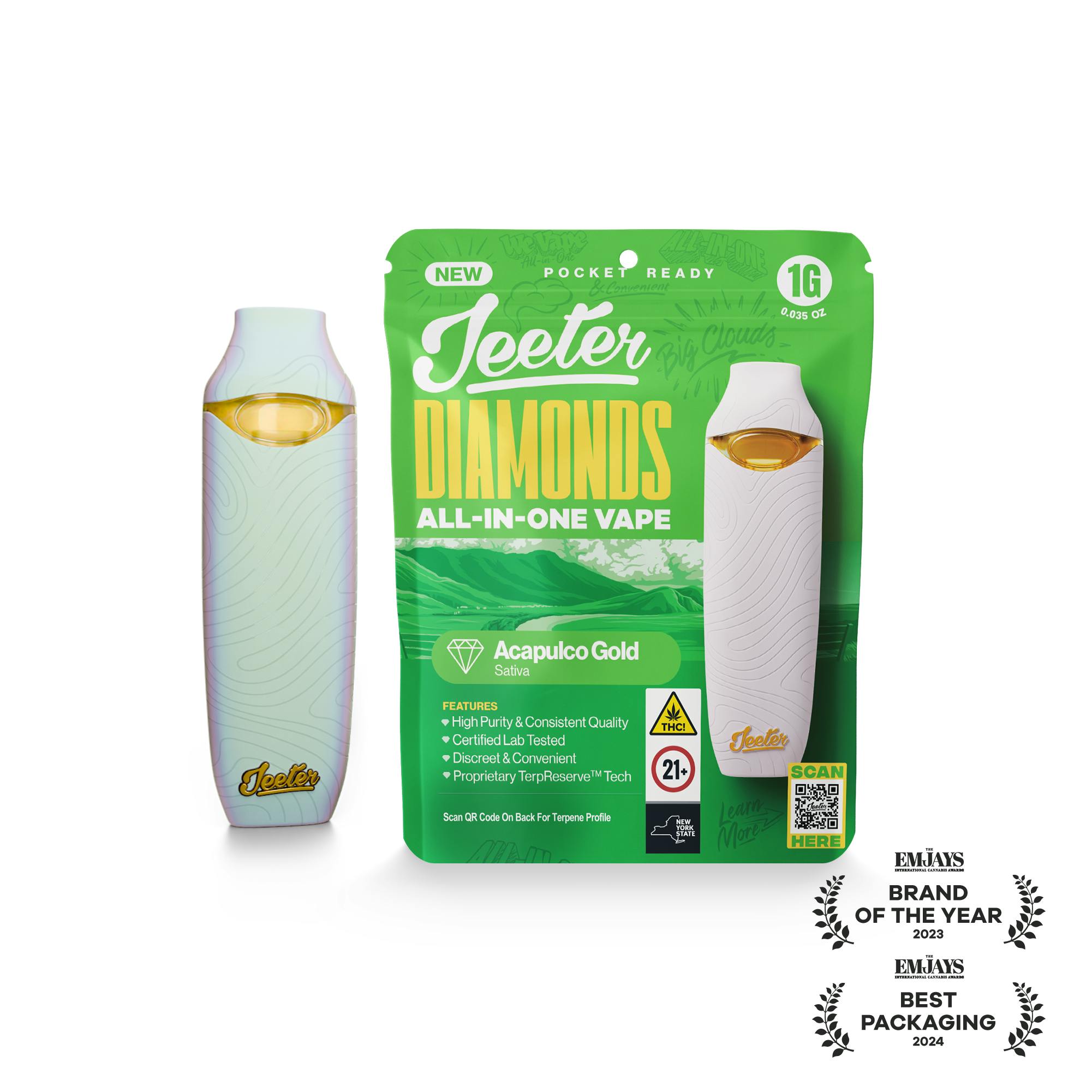 Jeeter - Jeeter | Acapulco Gold | Diamonds Disposable | 1g - 1