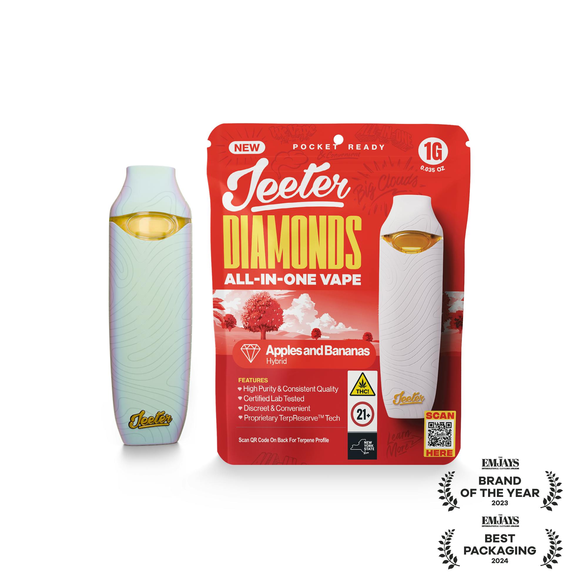 Jeeter - Jeeter | Apples and Bananas | Diamonds Disposable | 1g - 1