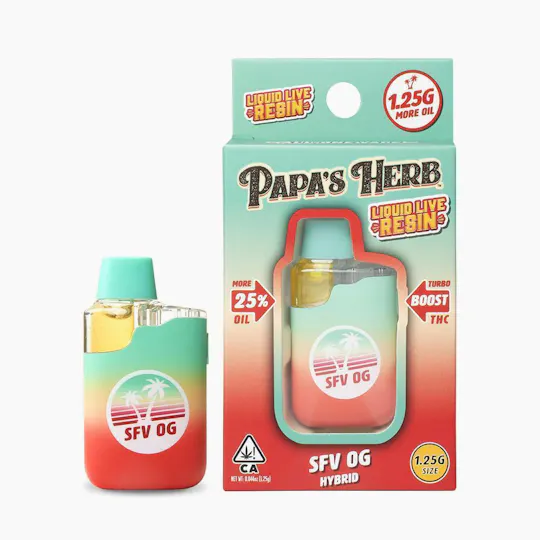 Papa's Herb - Liquid Live Resin SFV OG | Disposable | 1.25g - 1