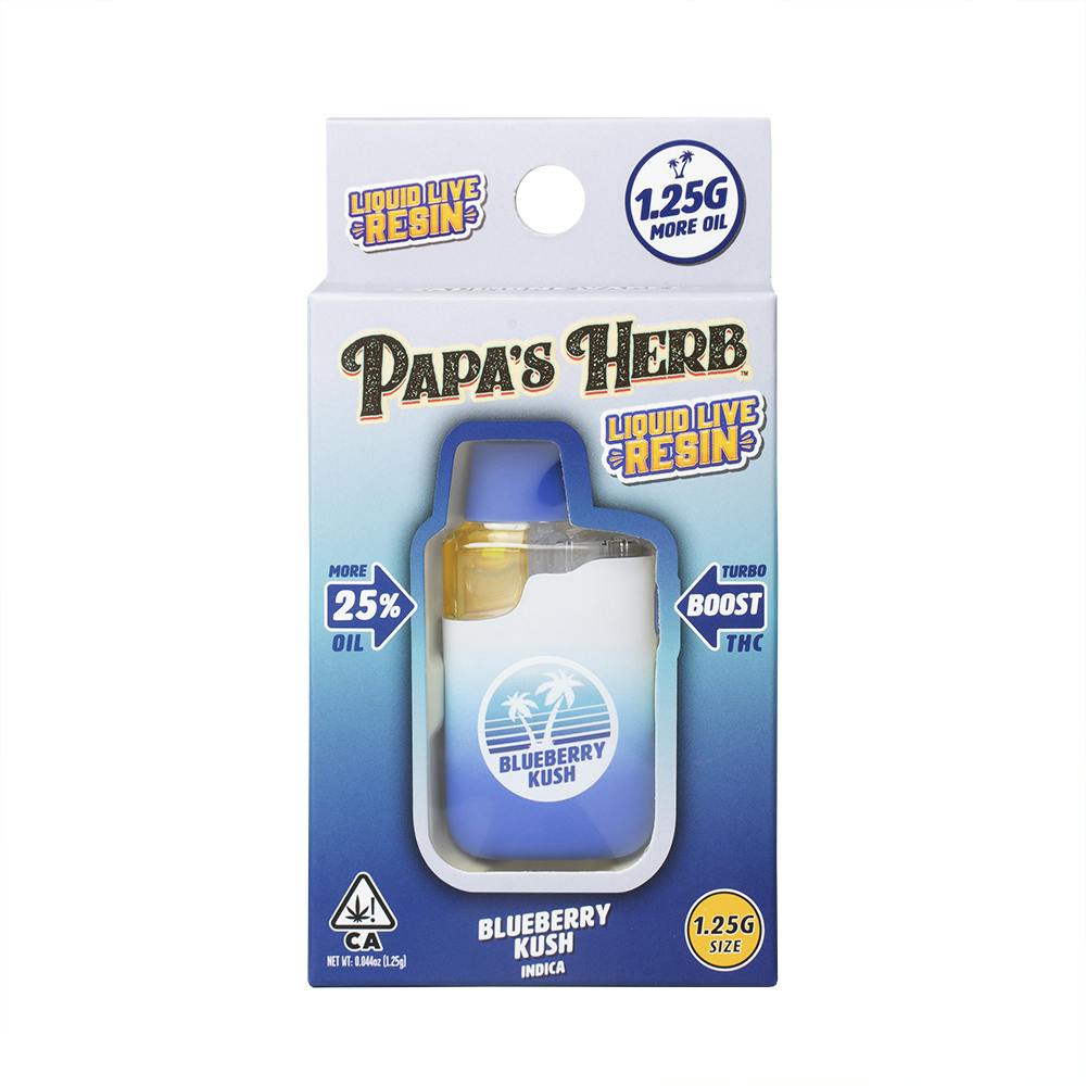 Papa's Herb - Papas Herb Liquid Live Resin Blueberry Kush (1.25g) - 1