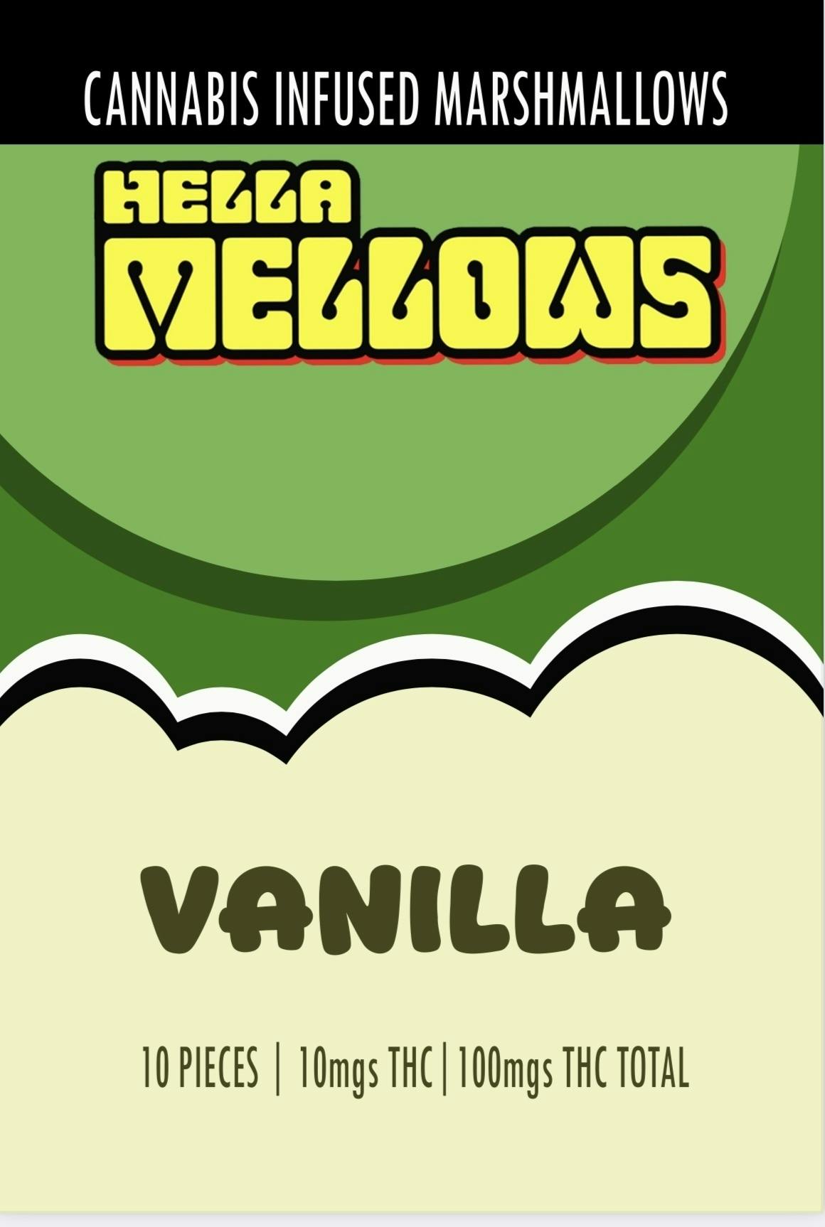 Chef Munchies - Hella Mellows | Vanilla Infused Marshmallows | 100mg | 10ct | 10mg ea - 1