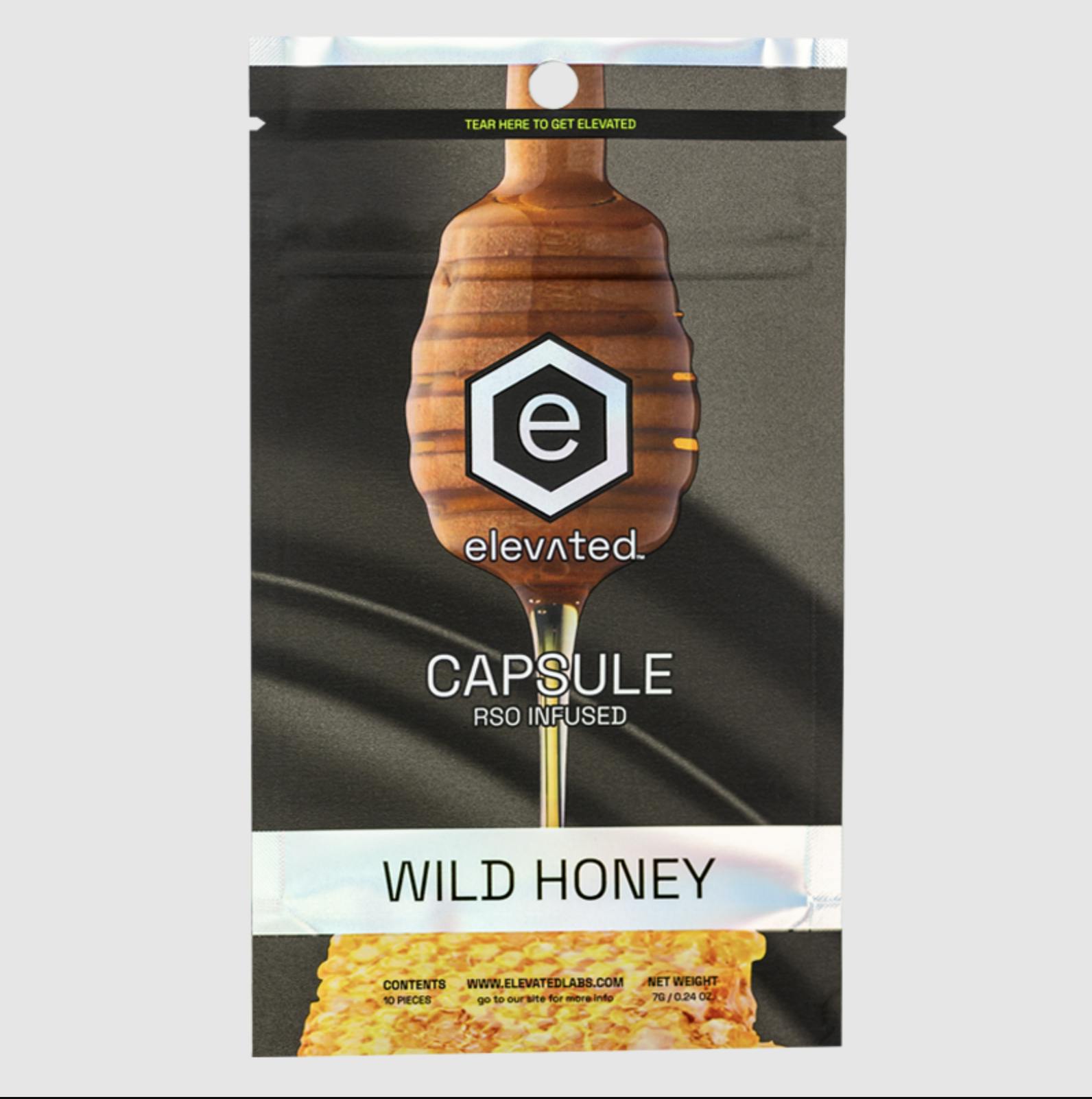 Elevated Labs - Wild Honey Caps | Hybrid | RSO Capsules | 100mg | 10ct | 10mg/ea - 1