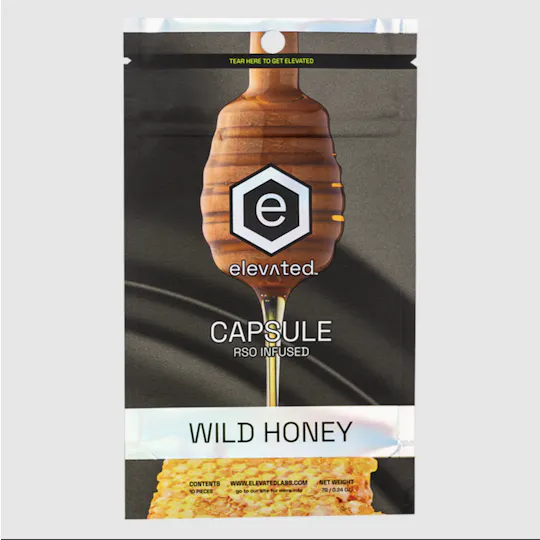 Elevated Labs - Wild Honey Caps | Hybrid | RSO Capsules | 100mg | 10ct | 10mg/ea - 1