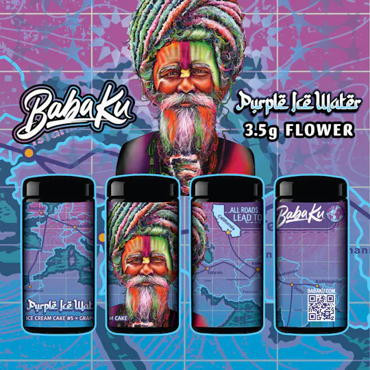Baba Ku Farms - Baba Ku Farms | Purple Ice Water | Big Buds | 3.5g - 1