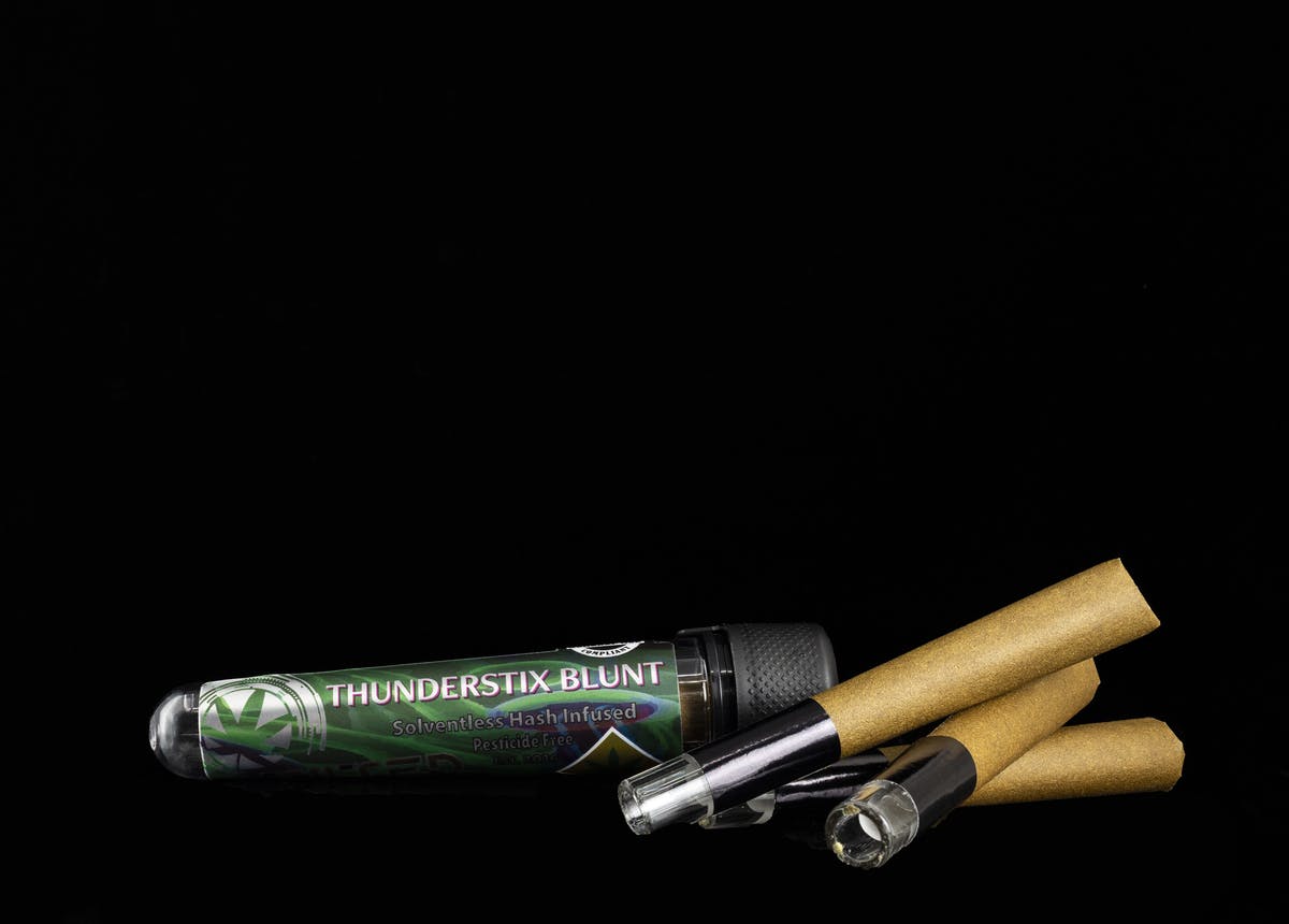 Tilted by Bellevue Cannabis Co - GMO x Mind Flayer | Thunderstix Glass Tip Infused Blunt | 1.2g - 1