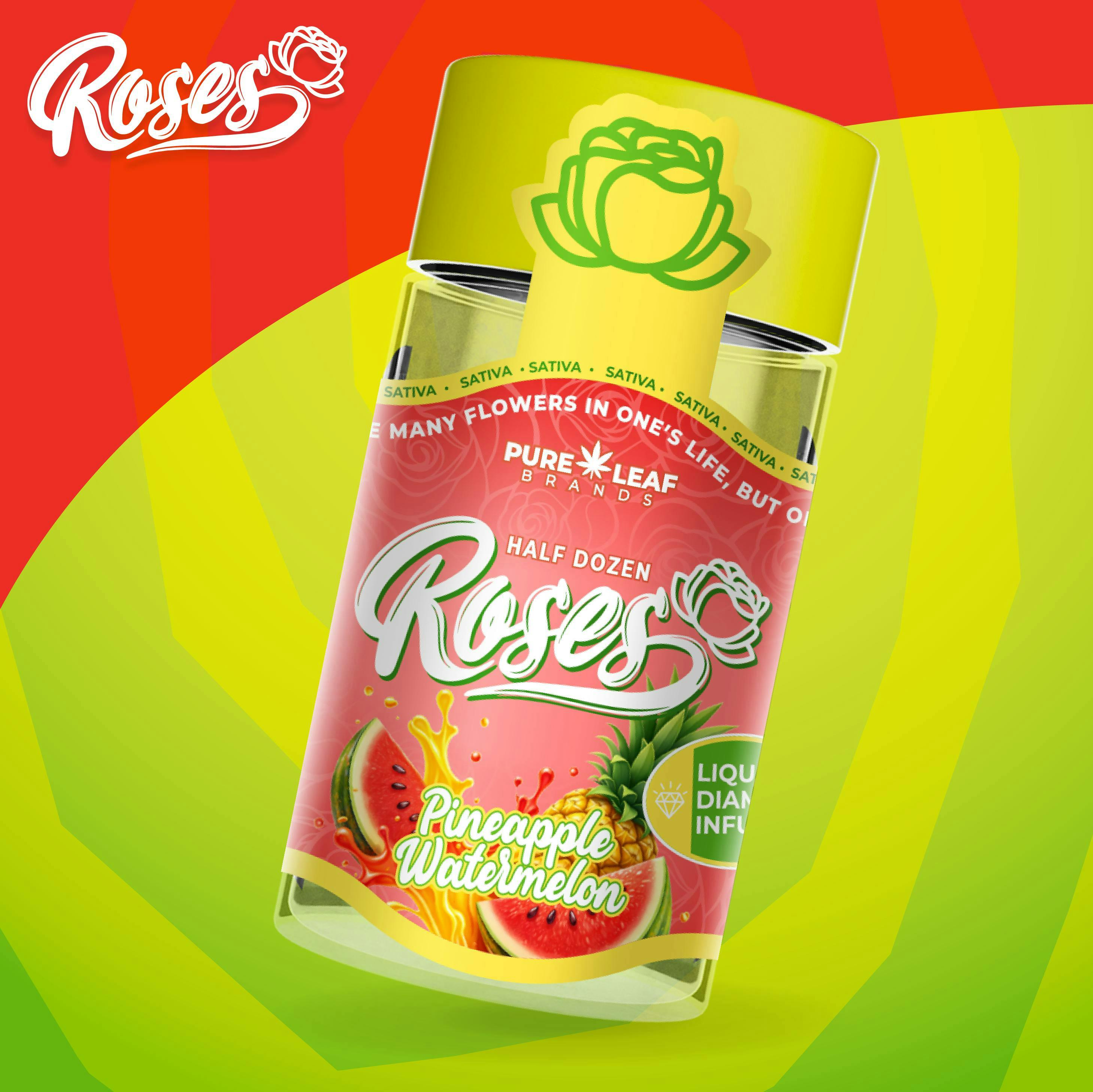 Roses - Pineapple Watermelon | LQD Infused Minis | 0.6g each | 6pk - 1