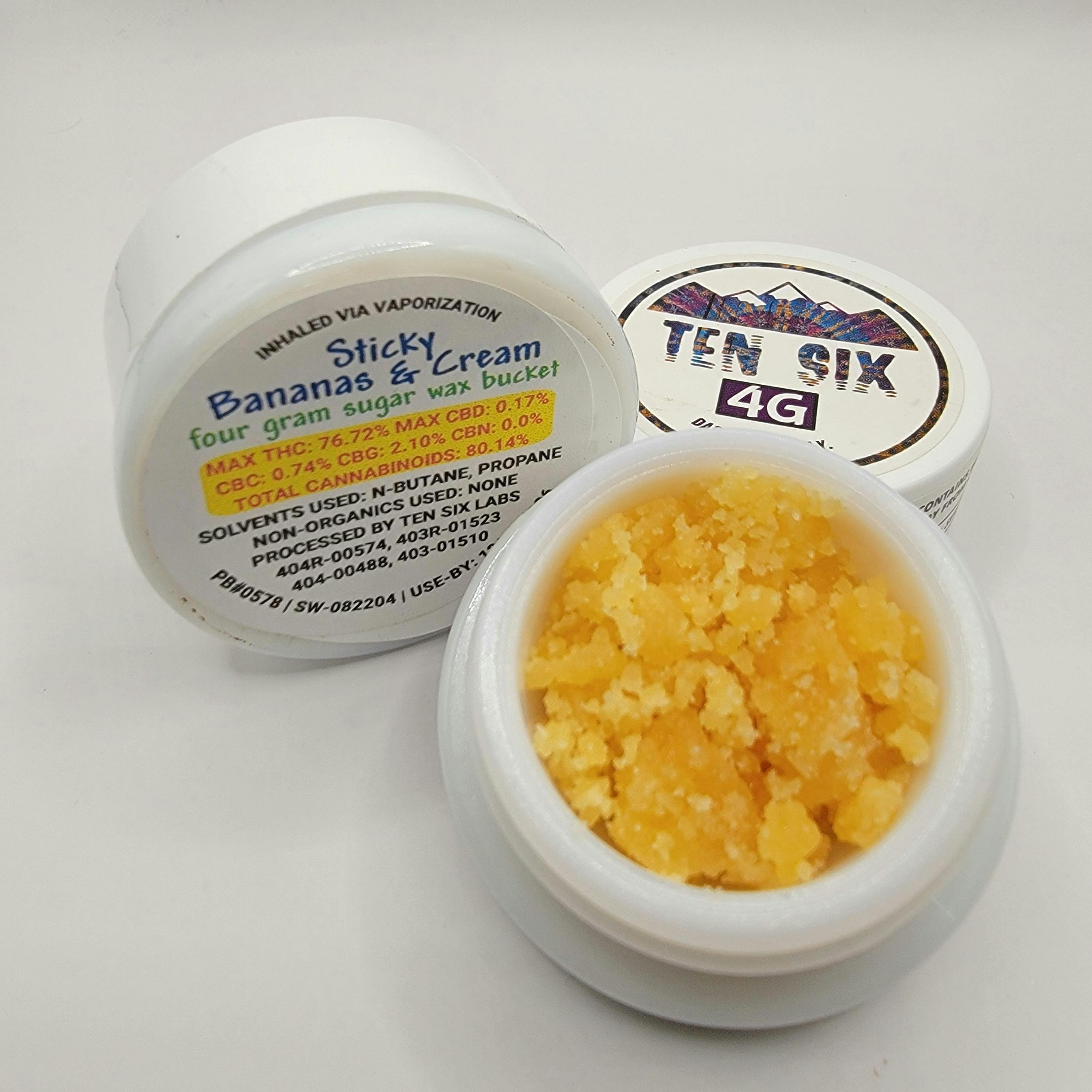 Ten Six Labs - Sticky Bananas & Cream - 4g Sugar Wax - 1
