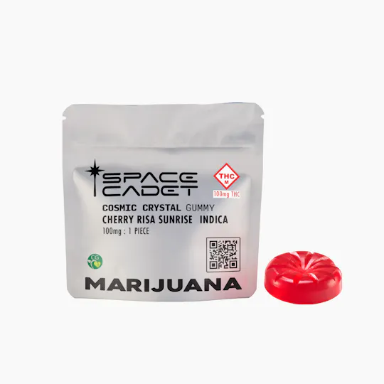 Space Cadet - Cherry Risa Sunrise 100mg Cosmic Crystals Gummy - 1