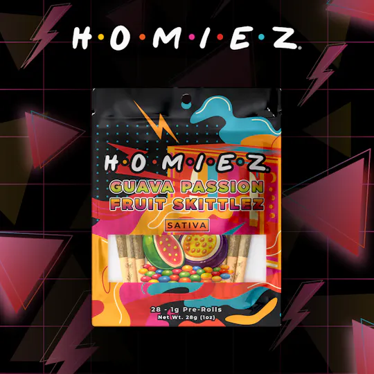 HOMIEZ - HOMIEZ | 28 Pack Pre-Rolls | Guava Passion Fruit Skittles - 1