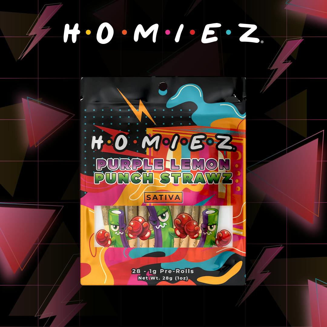 HOMIEZ - HOMIEZ | 28 Pack Pre-Rolls | Purple Lemon Punch Strawz - 1