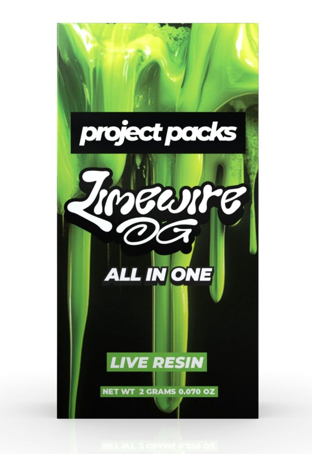 Project Packs - Limewire OG | Live Resin Disposable | 2g - 1