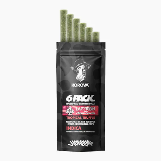 Korova - Tropical Truffle - Indica - 6 Pack Infused Pre Rolls - 1