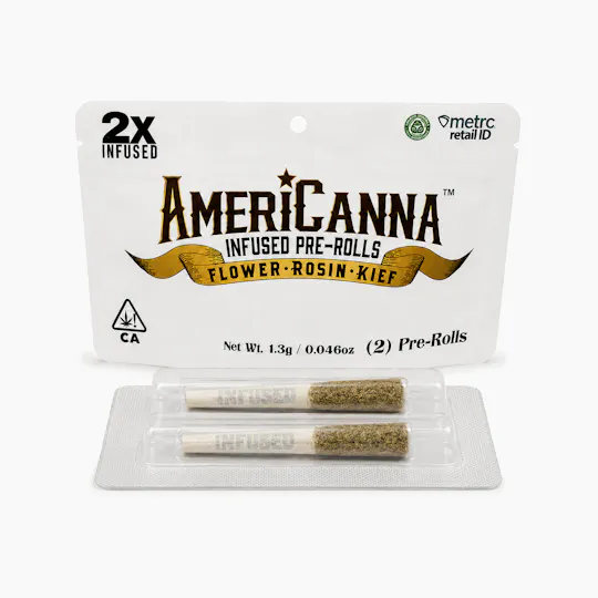AmeriCanna - Blue Nrdz 2X Rosin Infused 2pk Pre-rolls (1.3g) - 1