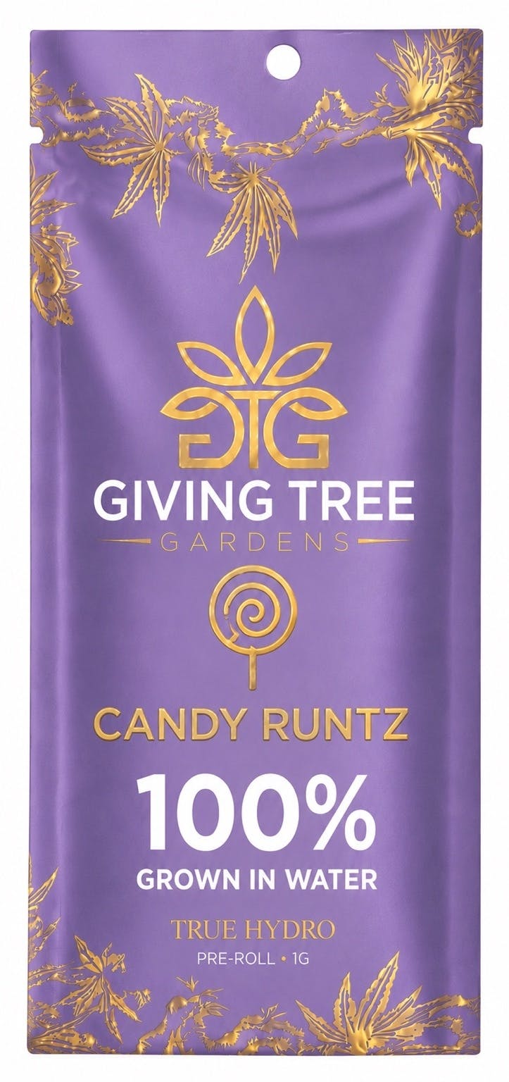 Giving Tree Gardens - Candy Runtz – 1G Pre-Roll | 100% WATER GROWN • TRUE HYDRO - 1