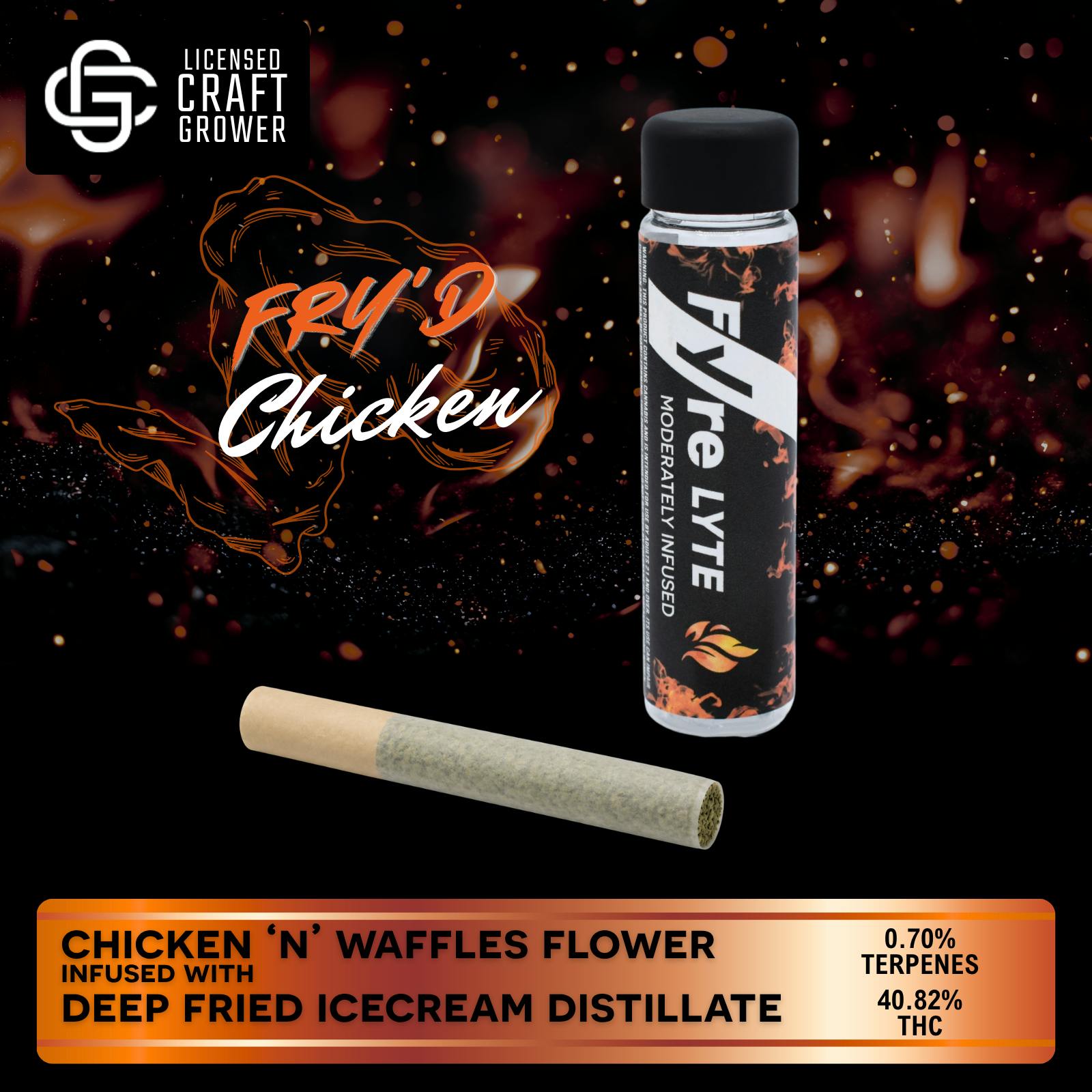 Realeaf Botanicals - Fyre Lyte Fry'd Chicken Infused Pre-Roll 1.0g - 1