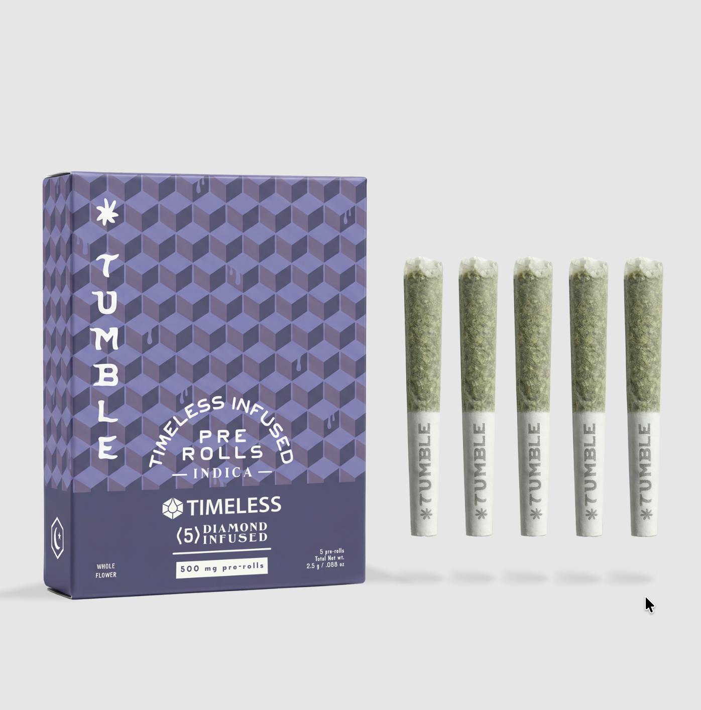 Timeless Vapes - Blackberry Kush | Tumble Travelers Infused Minis | 0.5g each | 5pk - 1