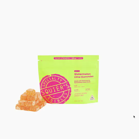 Squier's Specialty Edibles - Watermelon Lime - 200mg THC Hash Rosin - Gummies - 1