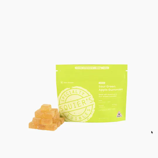 Squier's Specialty Edibles - Sour Green Apple - 200mg THC Distillate - Gummies - 1