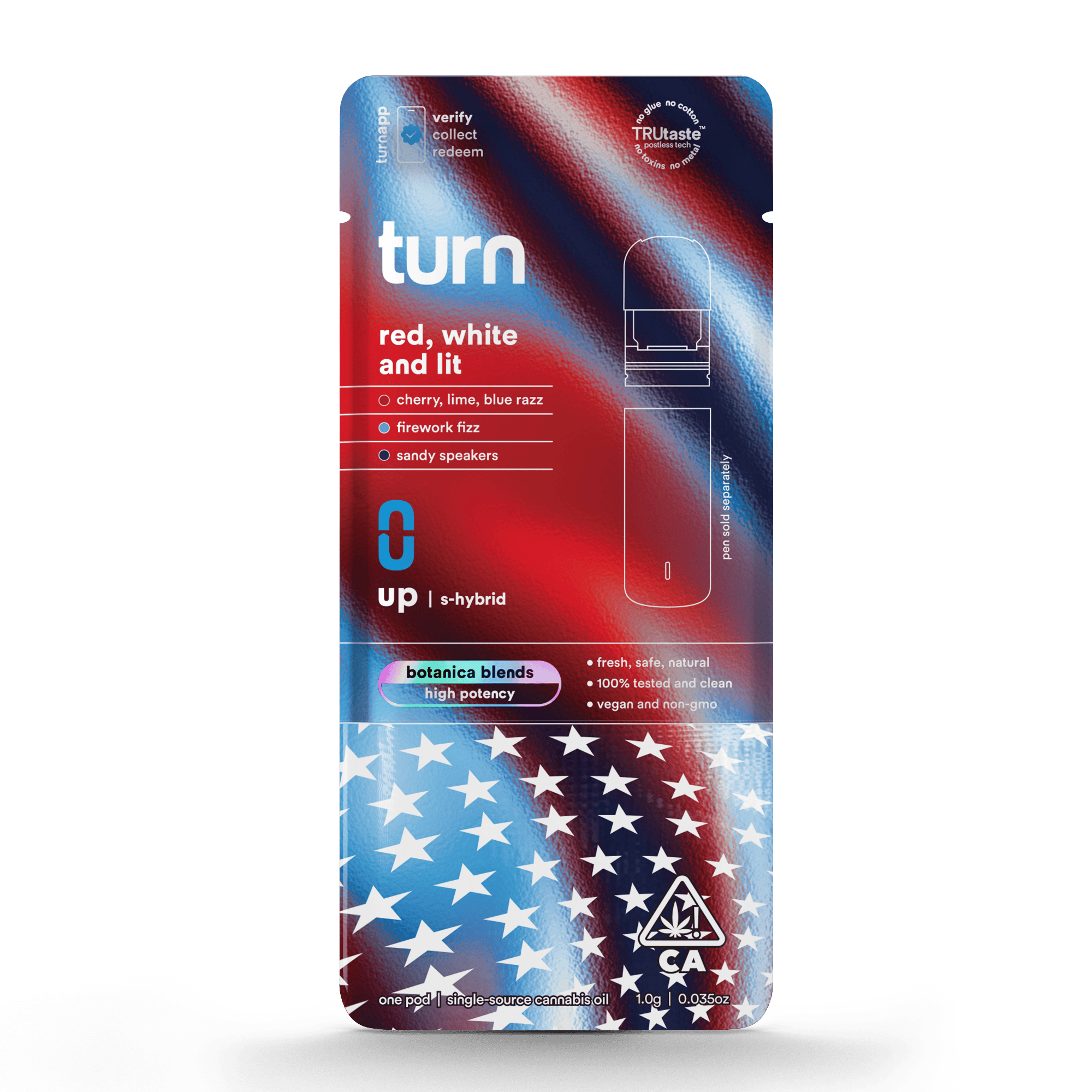 turn - red, white and lit | pod | 1g - 1