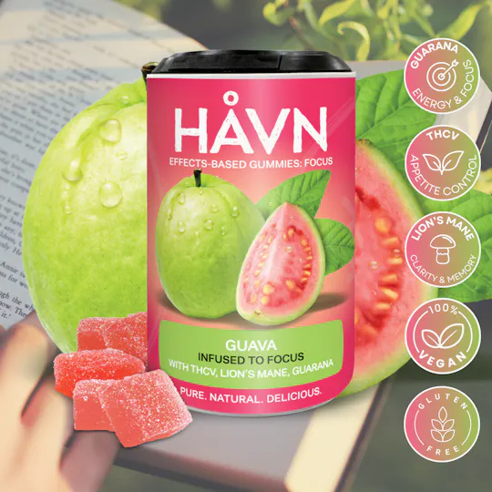 HAVN - Guava 2:1 THC:THCV Gummies | 100mg | 20ct | 5mg/ea - 1