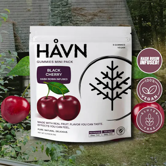 HAVN - Black Cherry Gummies | 25mg | 5ct | 5mg/ea - 1