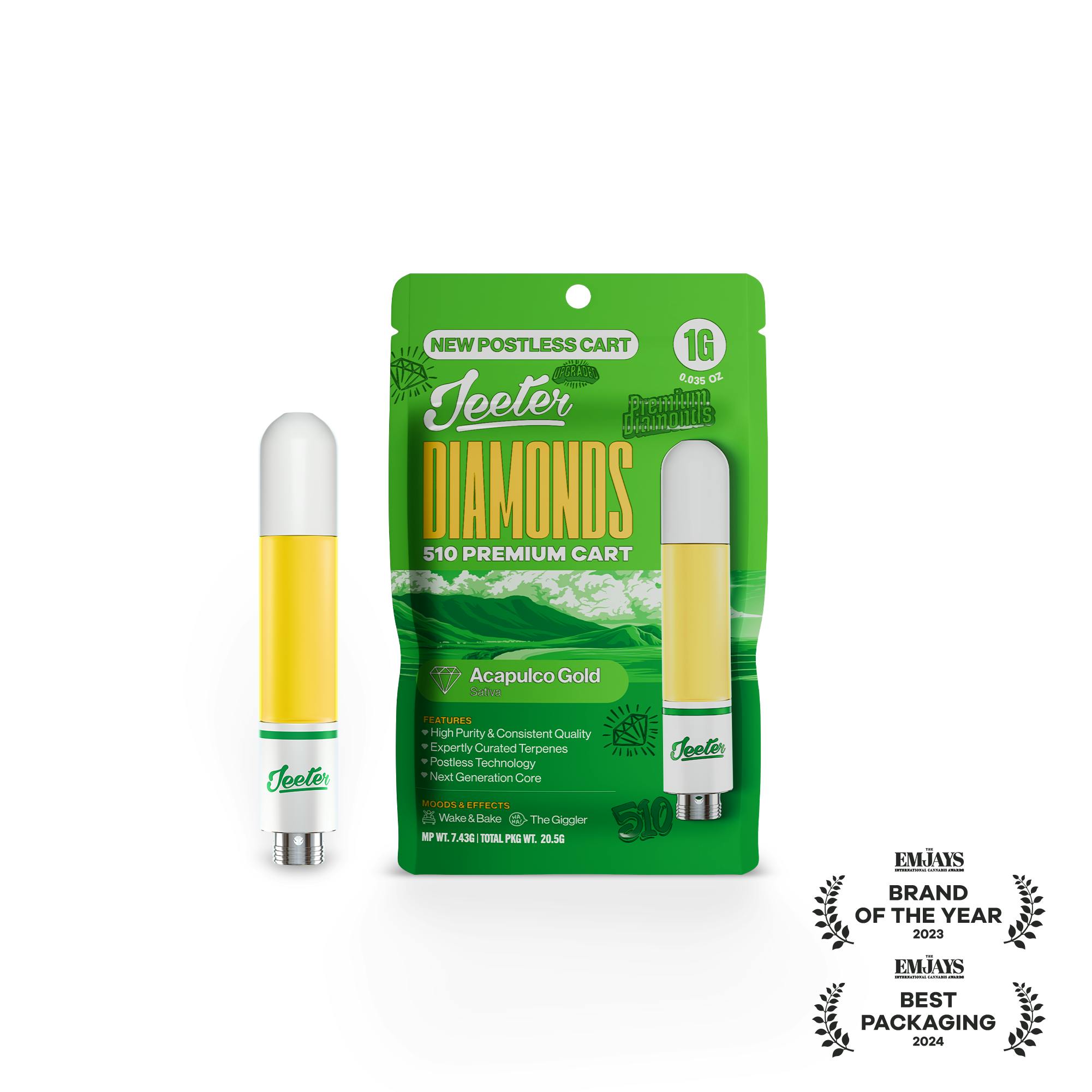 Jeeter - Jeeter | Acapulco Gold | Diamonds 510 Premium Cartridge | 1g - 1