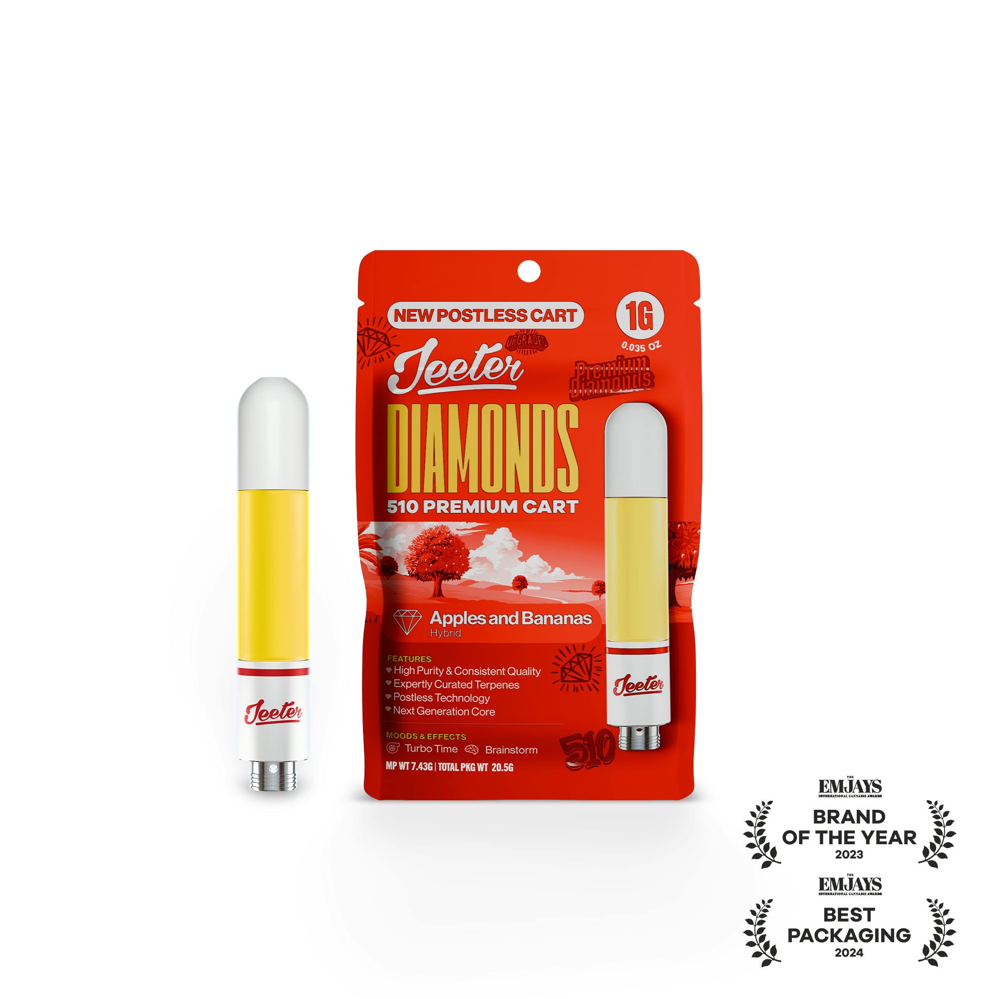 Jeeter - Jeeter | Apples and Bananas | Diamonds 510 Premium Cartridge | 1g - 1