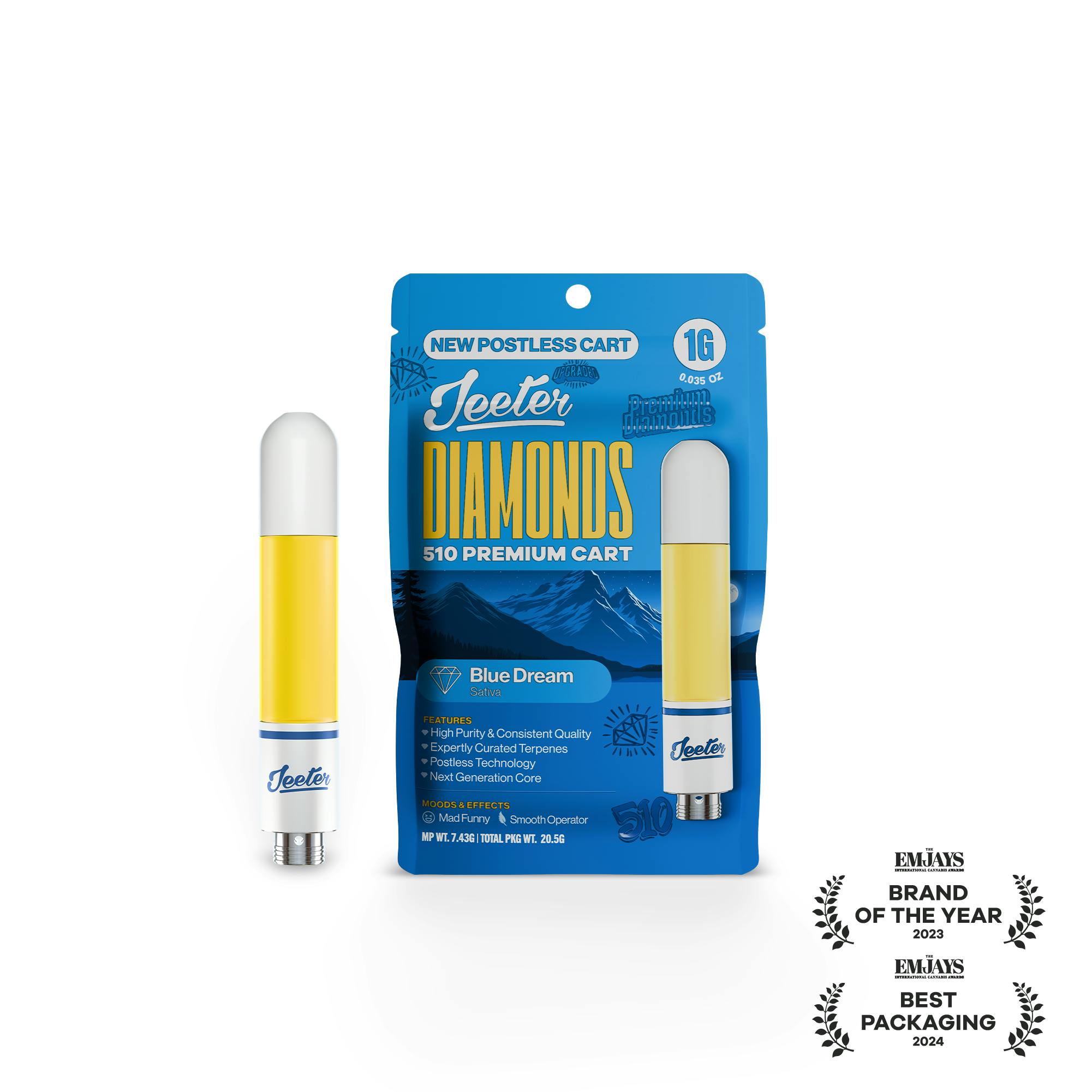 Jeeter - Jeeter | Blue Dream | Diamonds 510 Premium Cartridge | 1g - 1