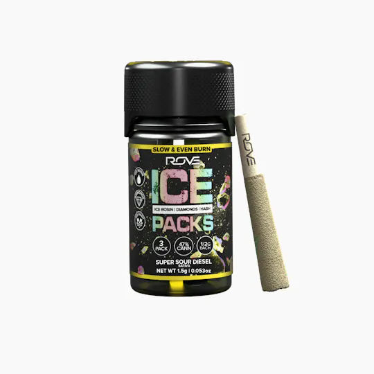 ROVE - Super Sour Diesel | Infused Ice Packs (Rosin, Hash, and Diamonds) | 3x 0.5g - 1