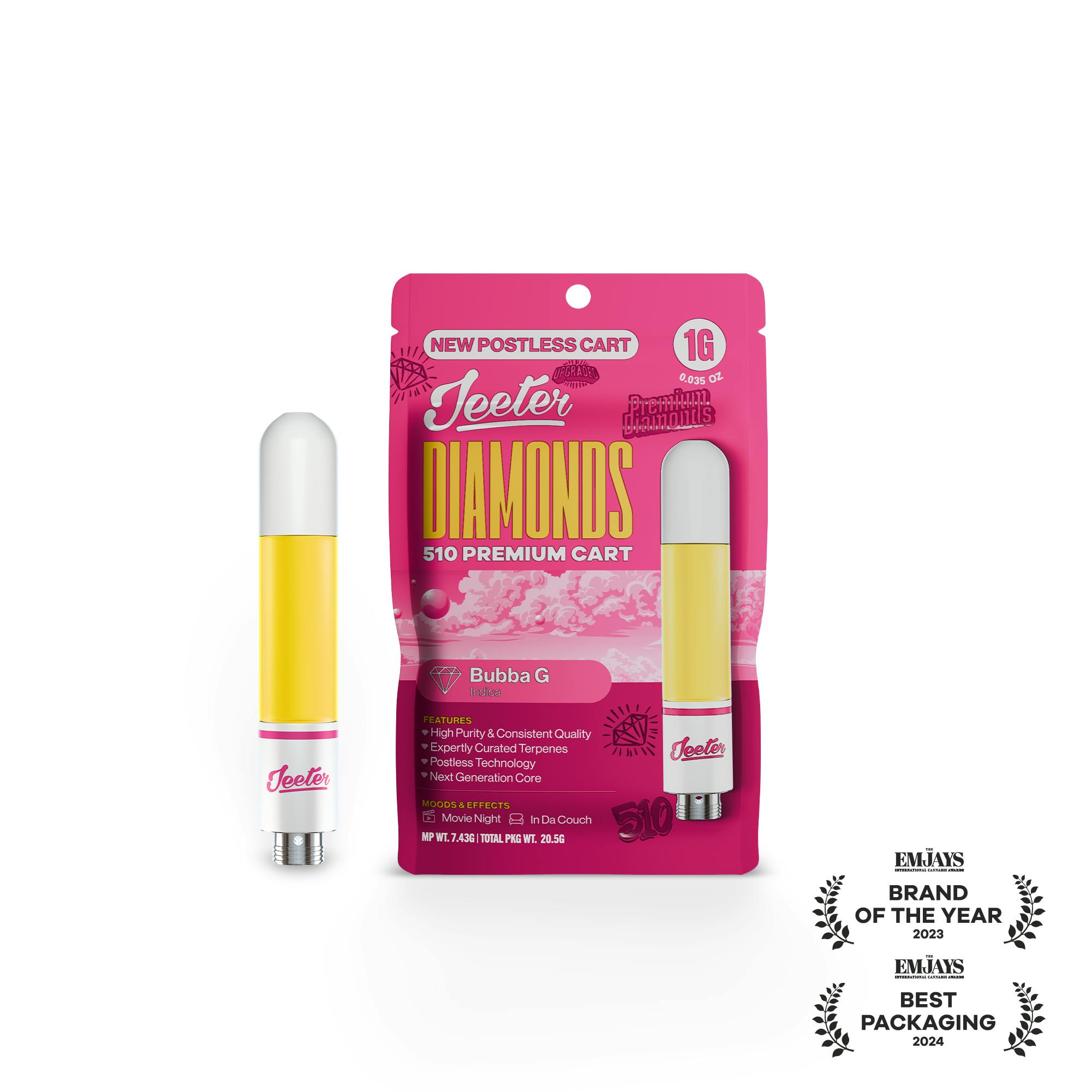 Jeeter - Jeeter | Bubba G | Diamonds 510 Premium Cartridge | 1g - 1