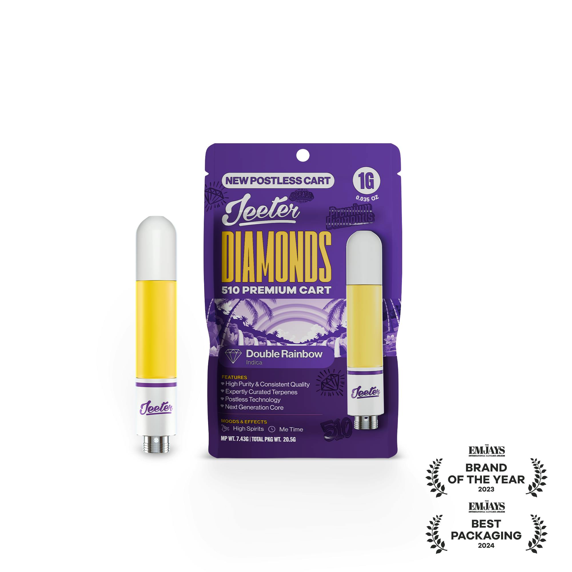 Jeeter - Jeeter | Double Rainbow | Diamonds 510 Premium Cartridge | 1g - 1